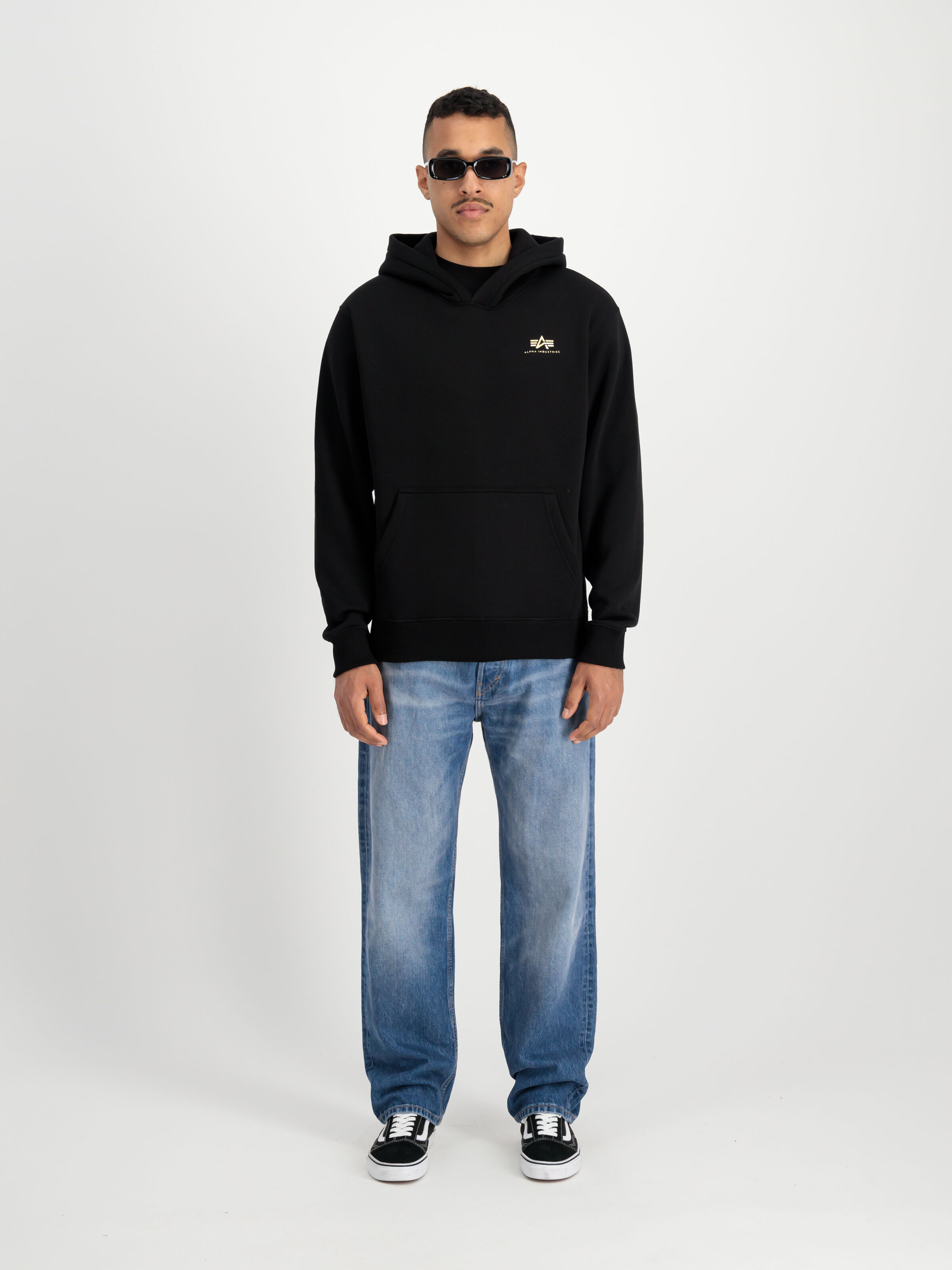 Basic Small Logo TPU Hoodie black/shiny gold 148347_533_2_model_00001_98388