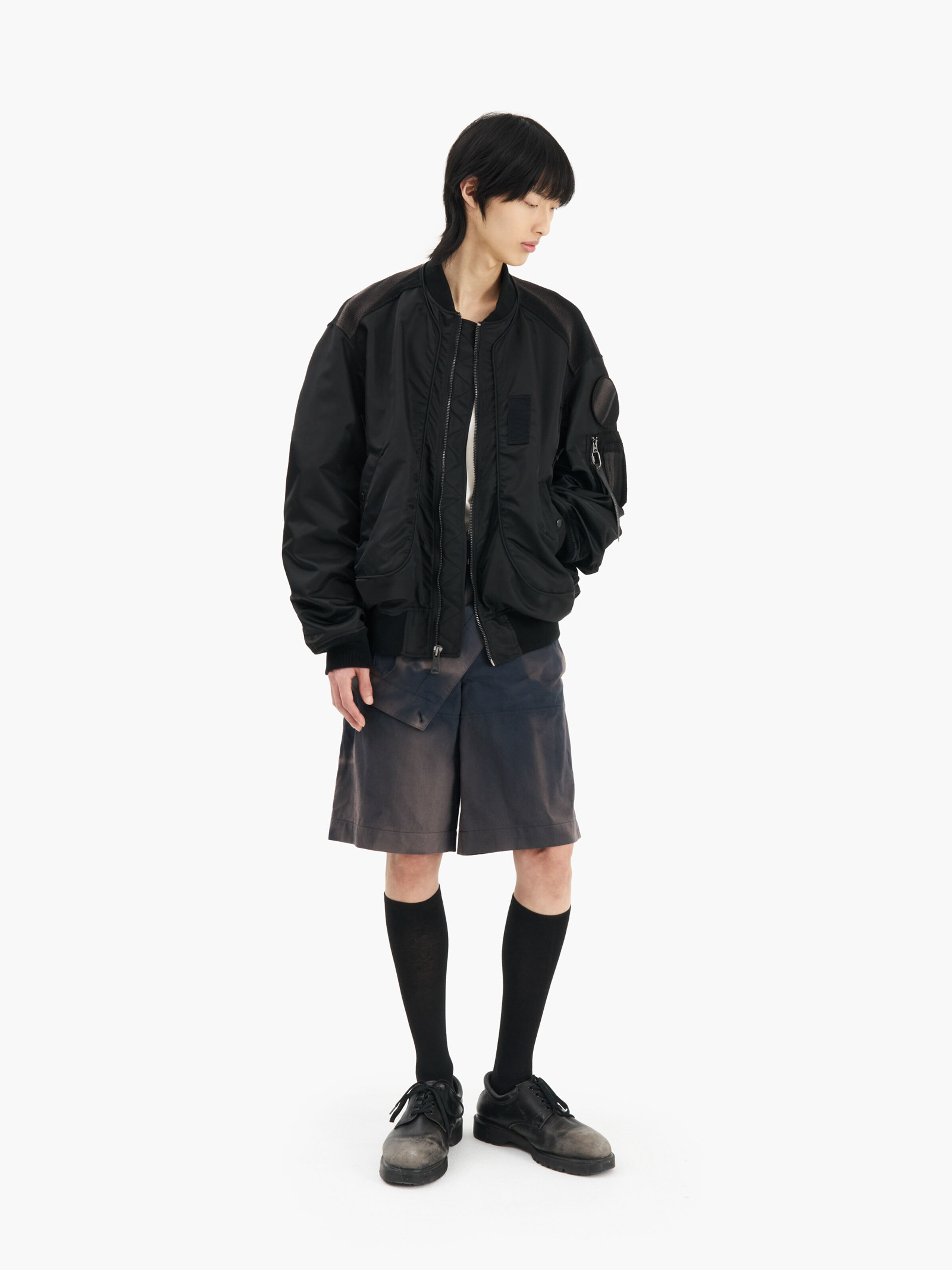 ALPHA X JIYOUNG KIM SUN-BLEACHED FLIGHT L-2B BOMBER black 156160_03_2_model_00001_157178