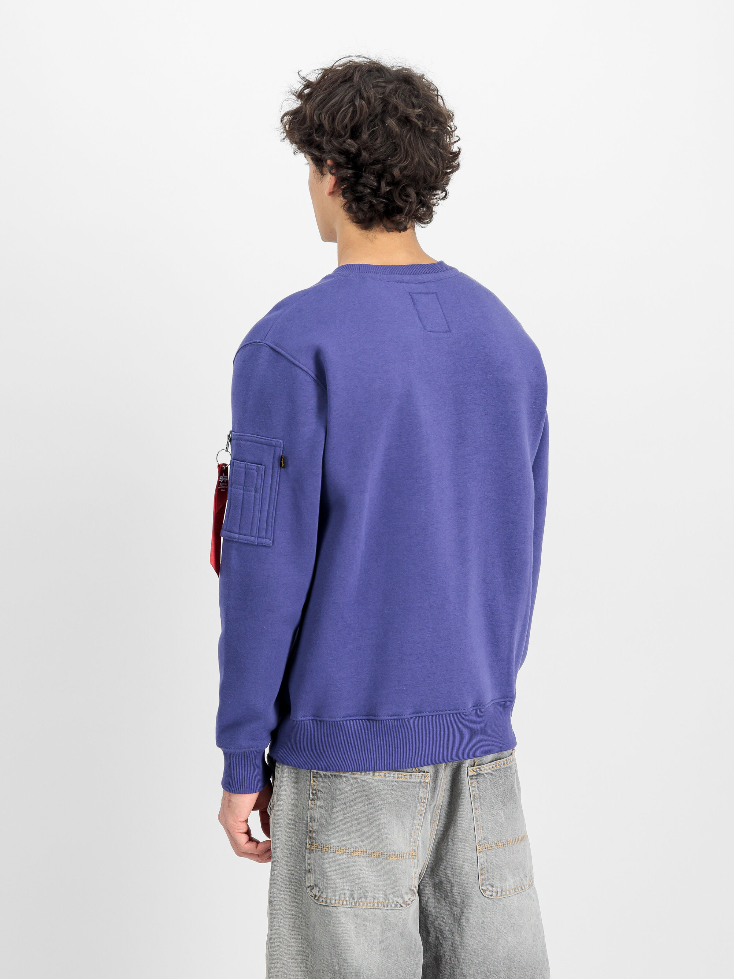 Alpha Puff Print Sweatshirt night purple 146305_735_2_model_00004_140508