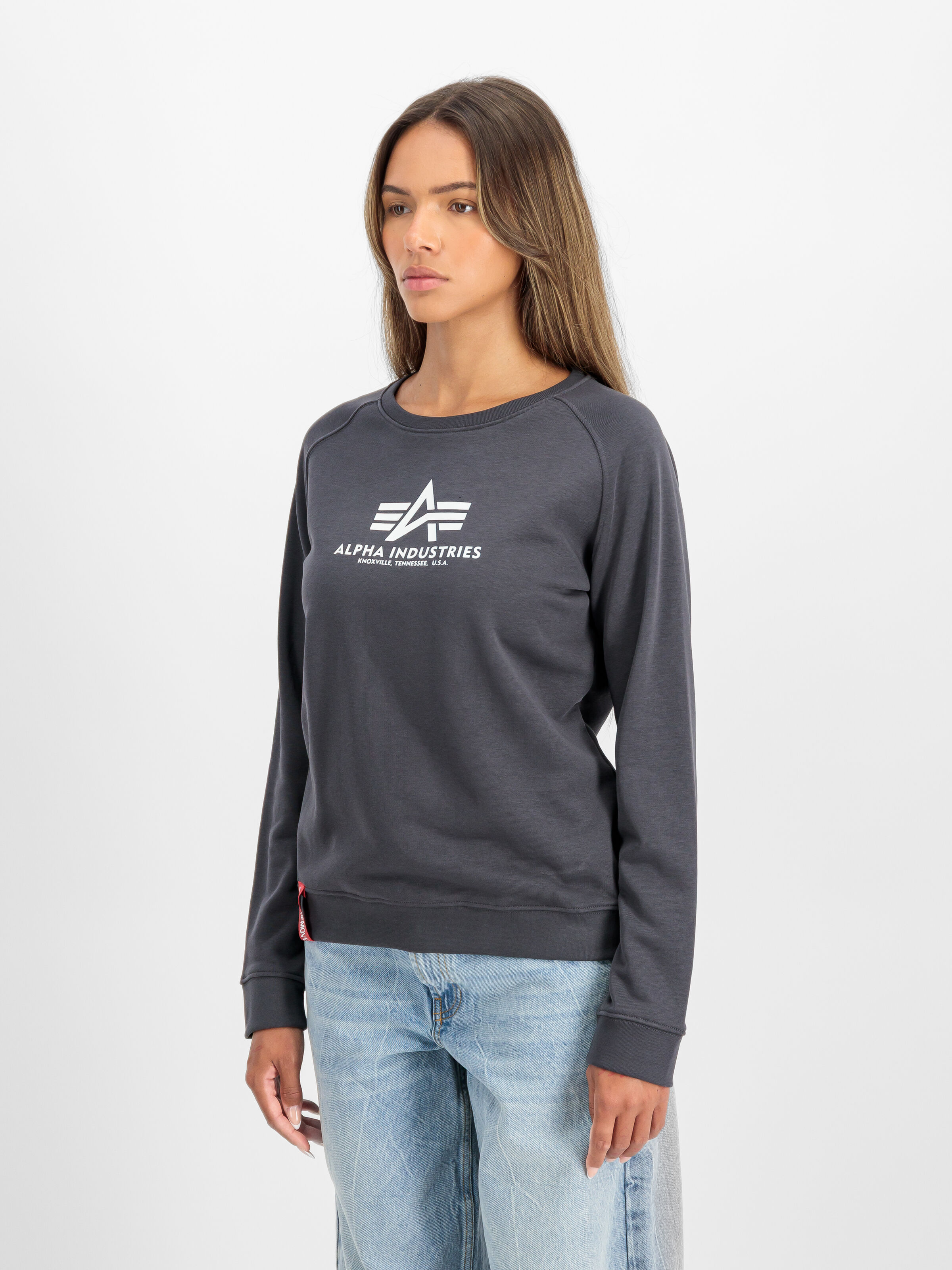 New Basic Big Logo Sweatshirt Women  vintage grey 196031_684_2_model_00002_192289