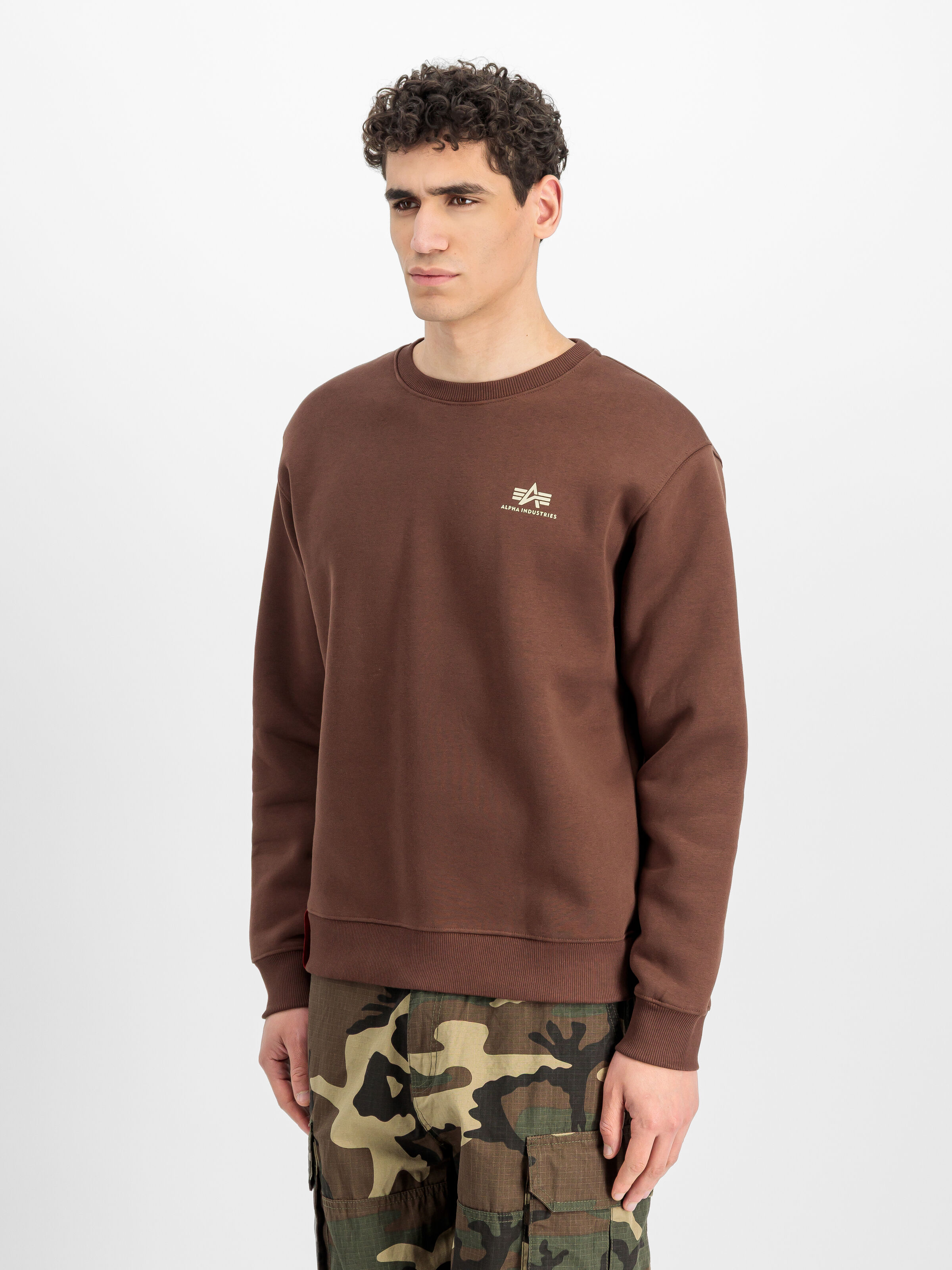 Basic Small Logo Sweatshirt powder brown 188307_204_2_model_00002_228363