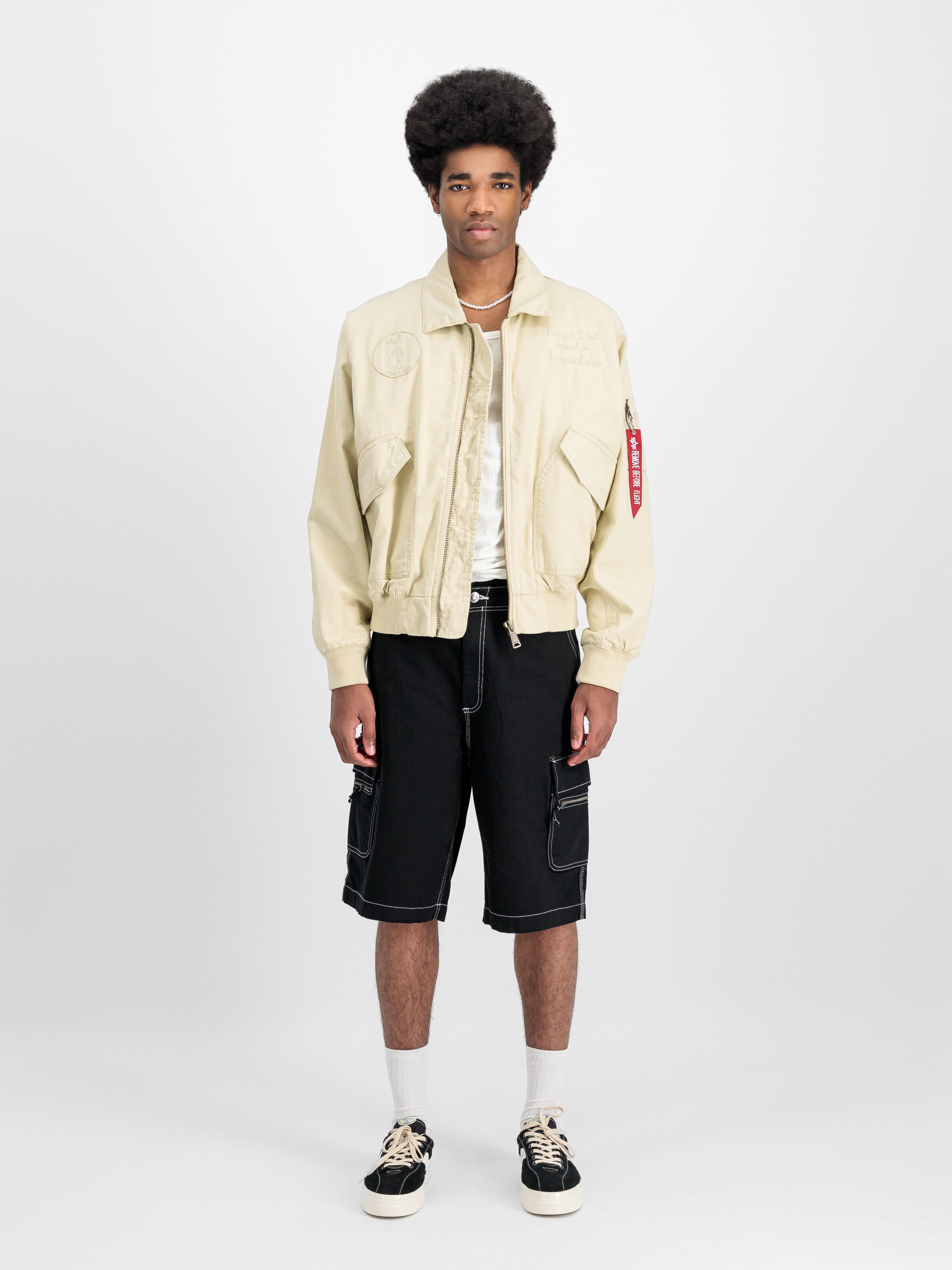 CWU-45 Canvas Honolulu Light Bomber Jacket vintage white 156126_300_2_model_00001_144479