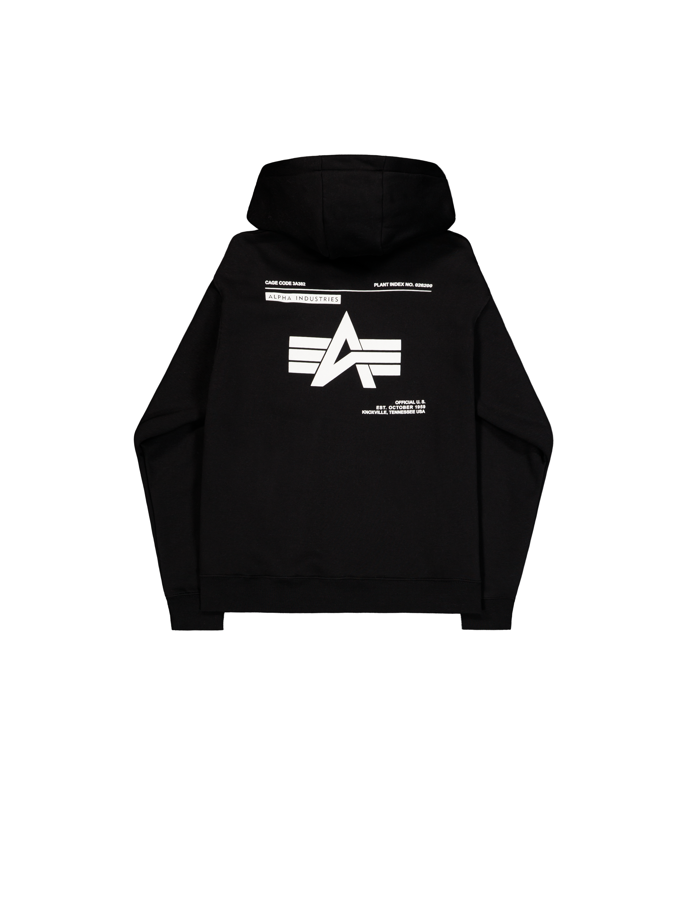 Label Zip Backprint Hoodie black 258342_03_1_flatlay_00002_181236