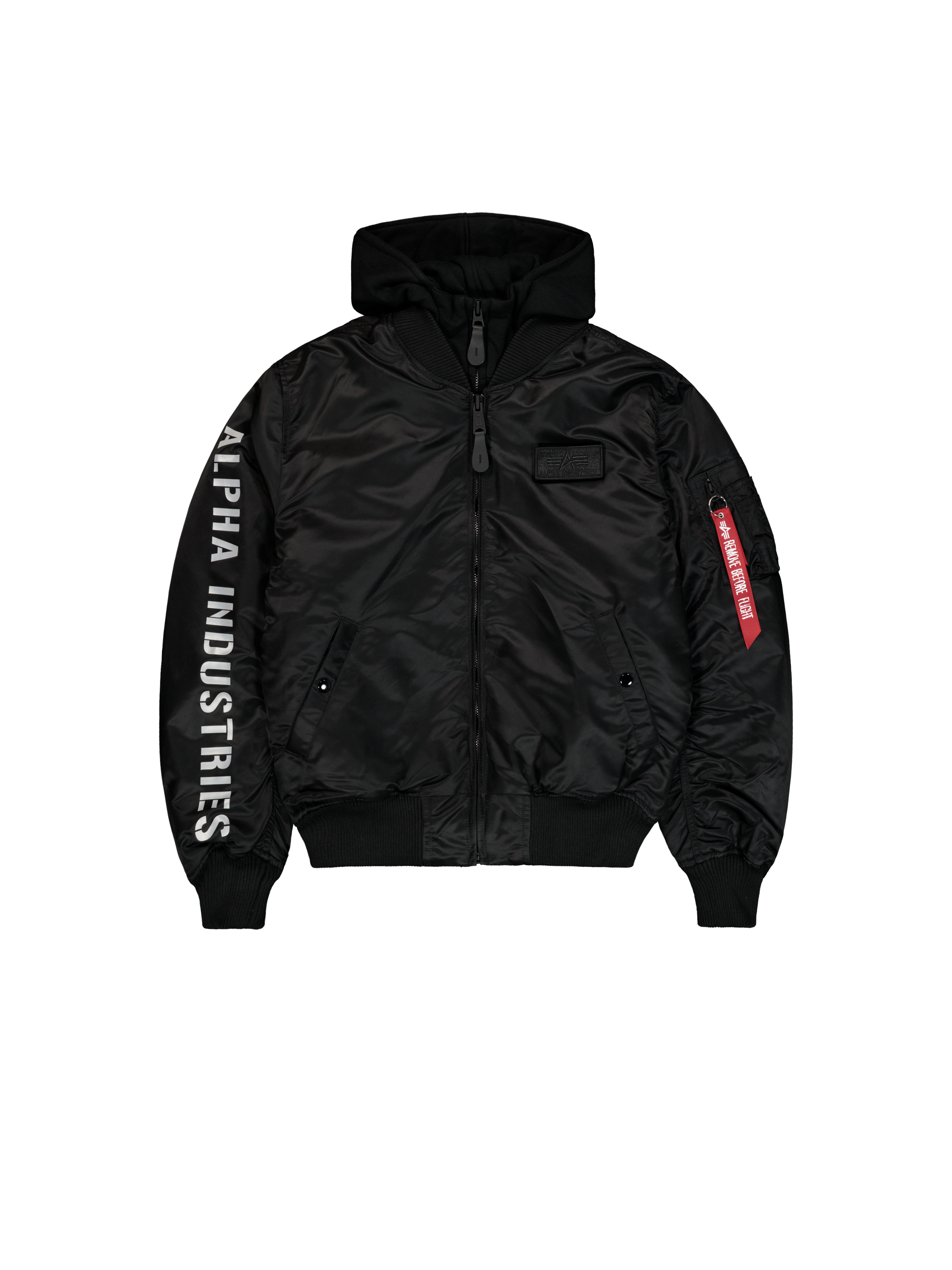 MA-1 D-Tec Sleeve Embroidery Bomber Jacket black/reflective 133104_285_1_flatlay_00001_186996.png