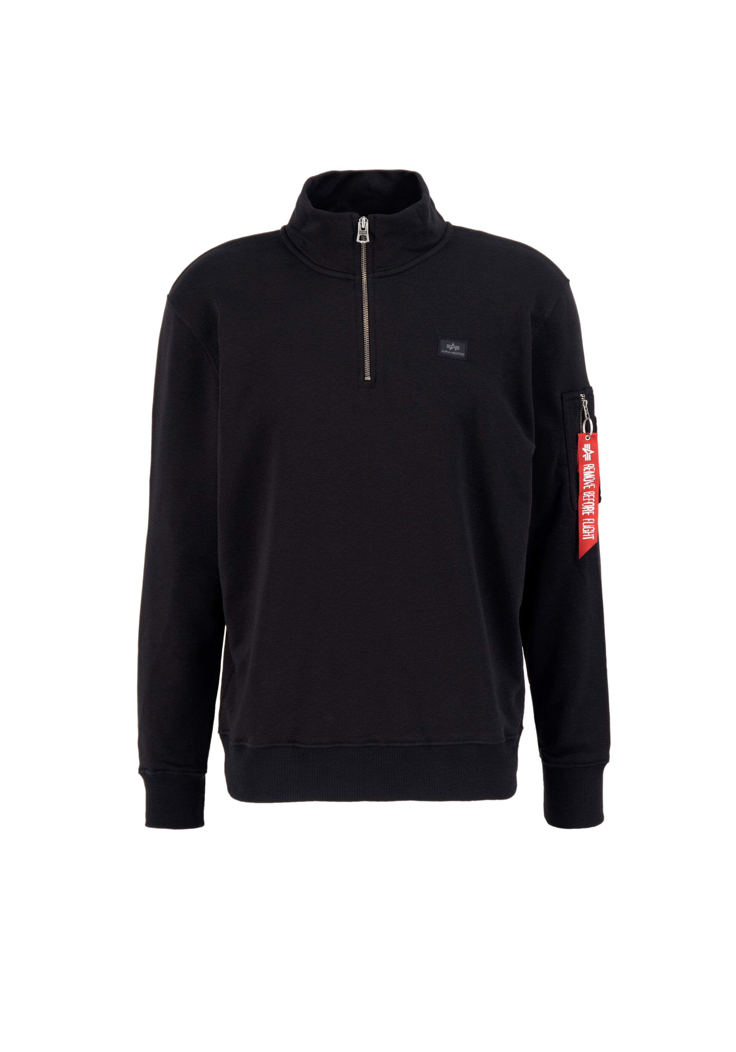 X-Fit Half Zip Sweatshirt black 108310_03_alpha_industries_x_fit_half_zip_sweater_bust_front_123317.jpg