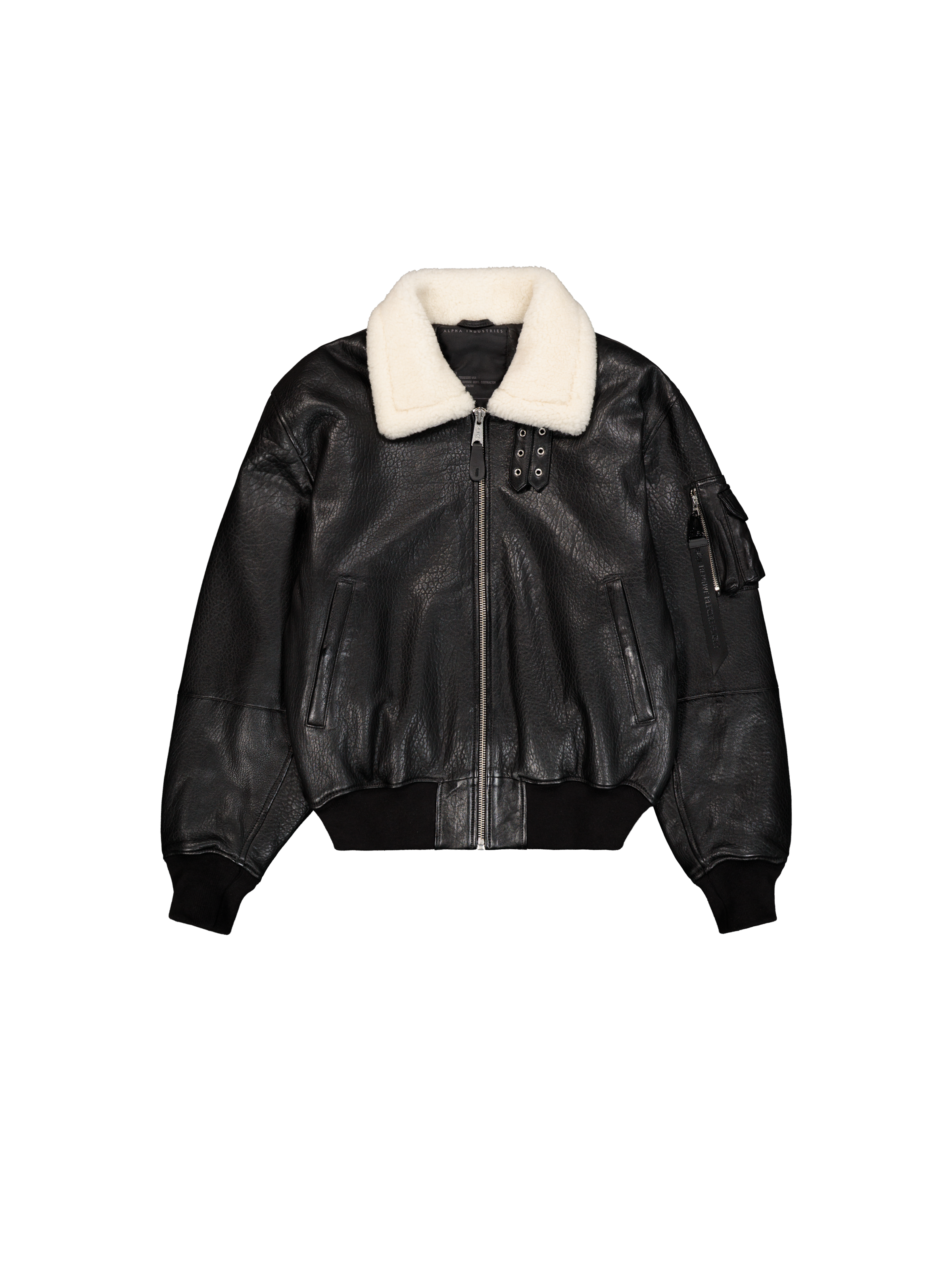 B-15 Leather UV Bomber Jacket black 768004_03_1_flatlay_00001_207391.png
