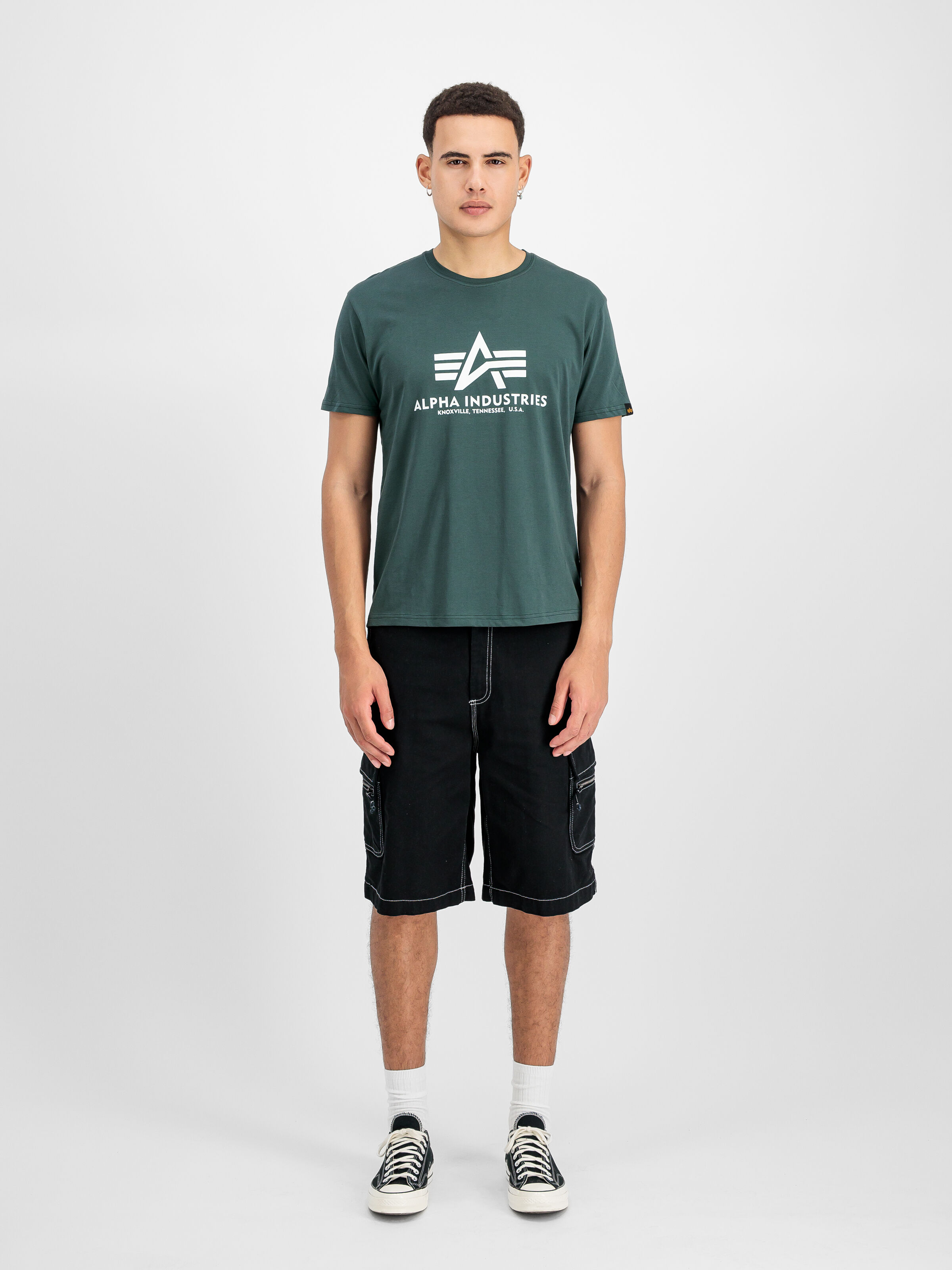 Basic Big Logo T-Shirt navy green 100501_610_2_model_00001_185692