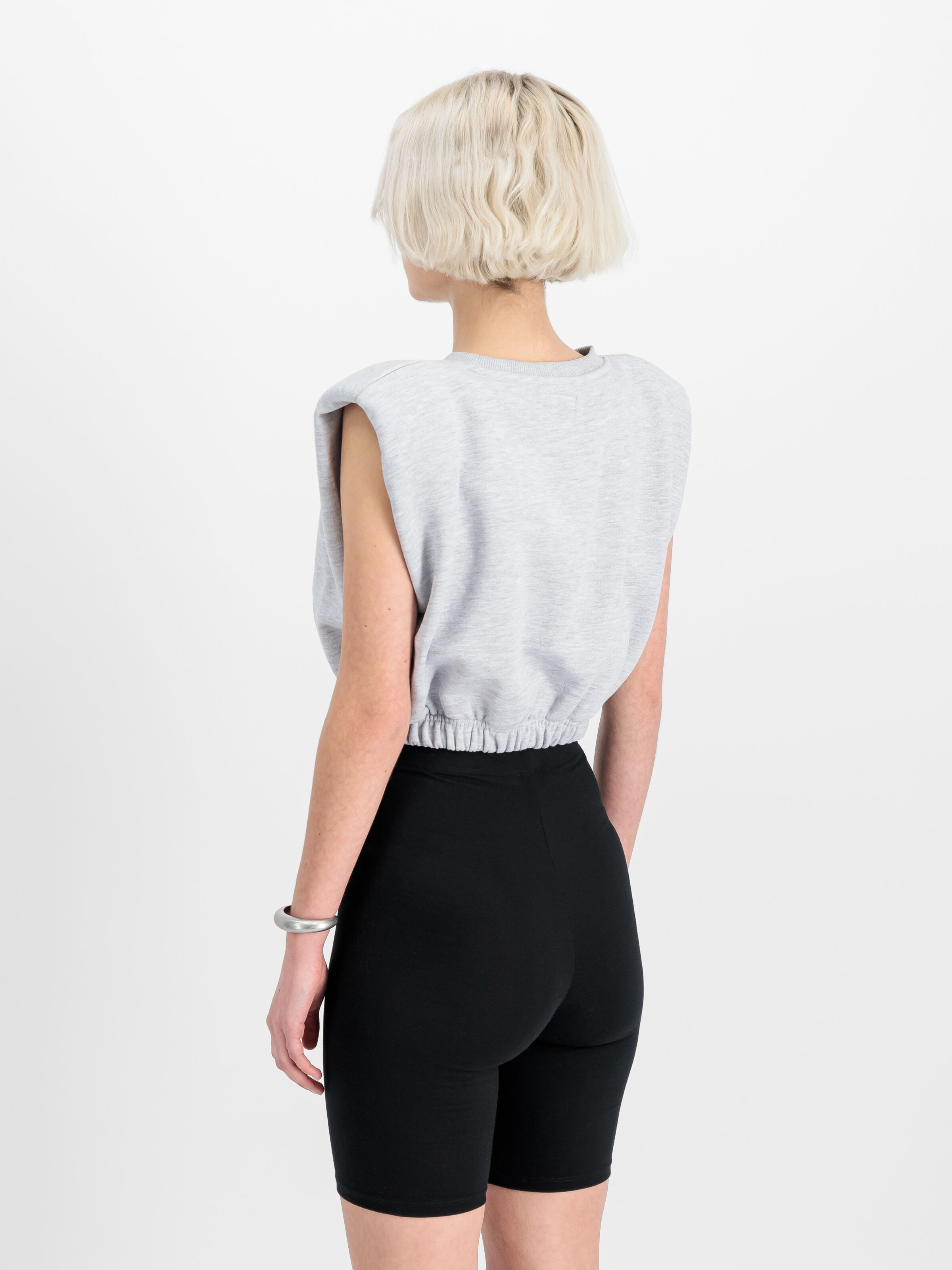 Studio Edition Cropped Sweatshirt Women pastel grey melange 156031_752_2_model_00004_140382