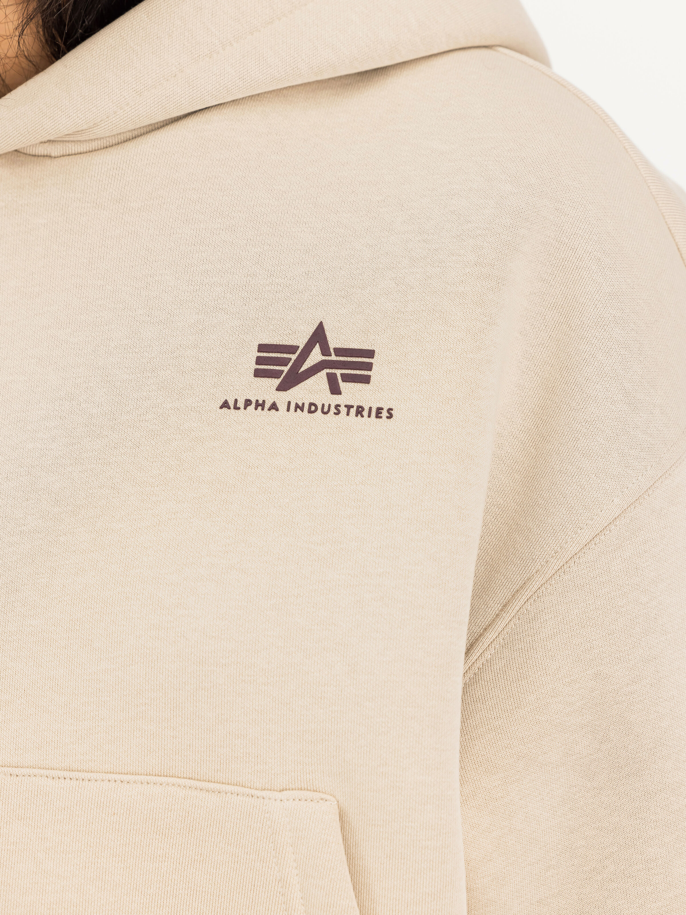 Basic Small Logo Hoodie Women organic beige 258041_627_3_detail_00001_165994