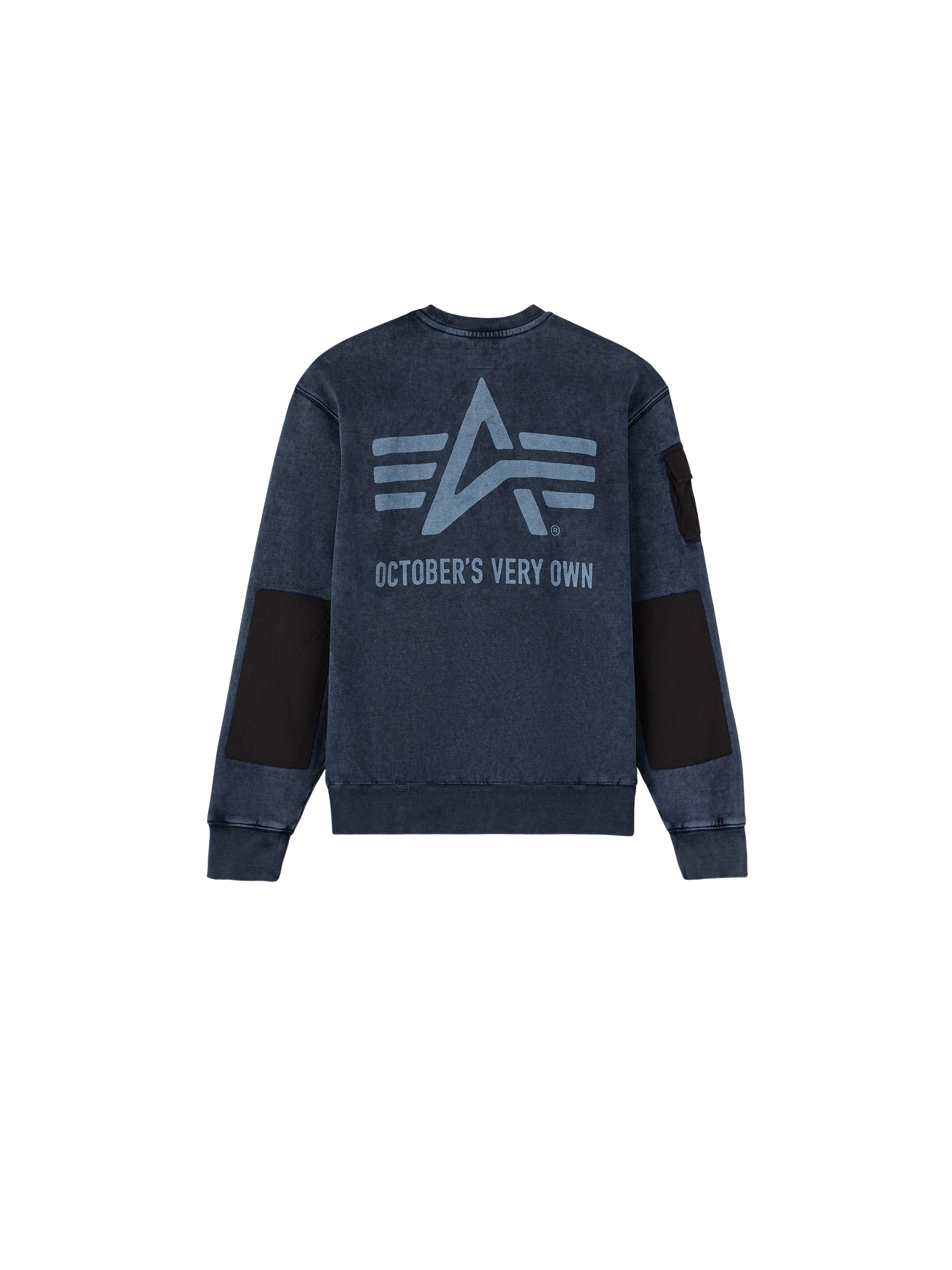 ALPHA x OVO Garment Dye Sweatshirt rep.blue 258015_07_1_flatlay_00002_195888