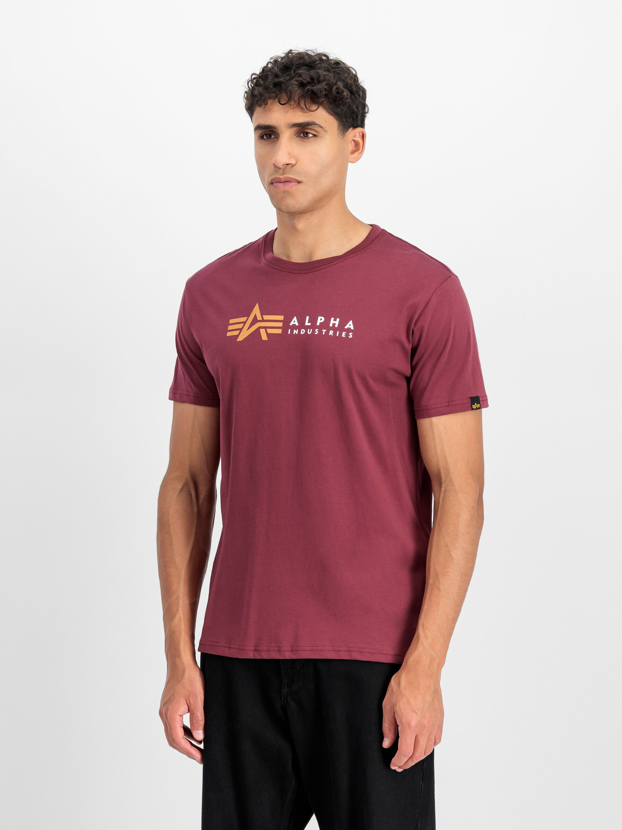 Alpha Label T-Shirt burgundy 118502_184_2_model_00002_199507