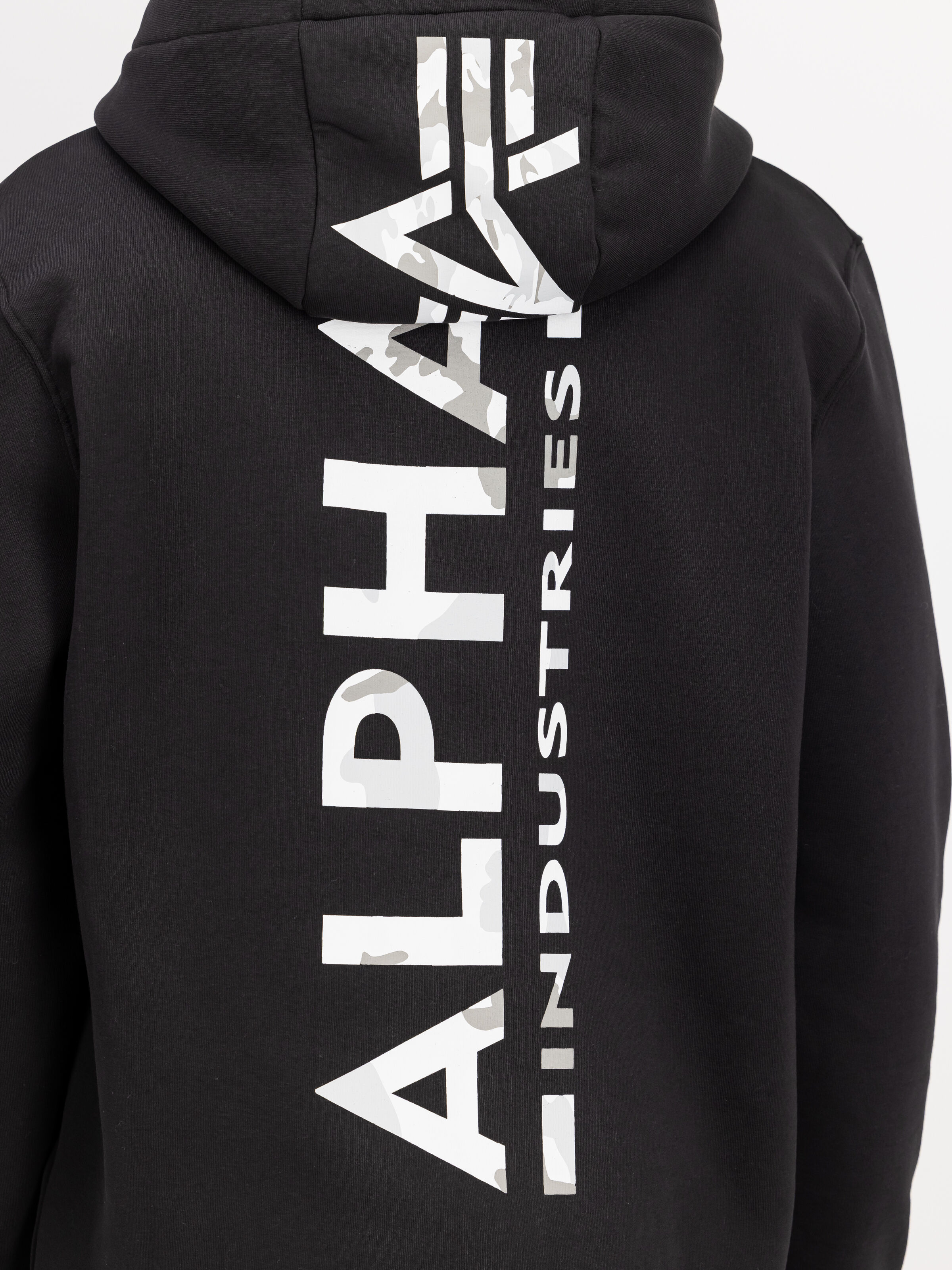 Backprint Camo Print Hoodie black/white camo 178318CP_615_3_detail_00002_183874