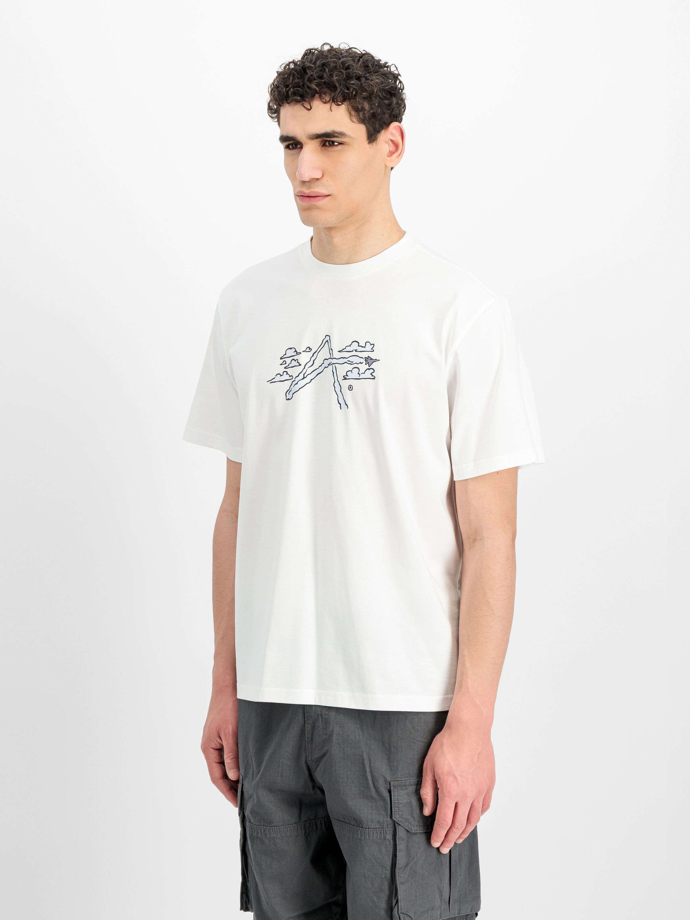 Cloud Logo T-Shirt white 268521_09_2_model_00002_227878