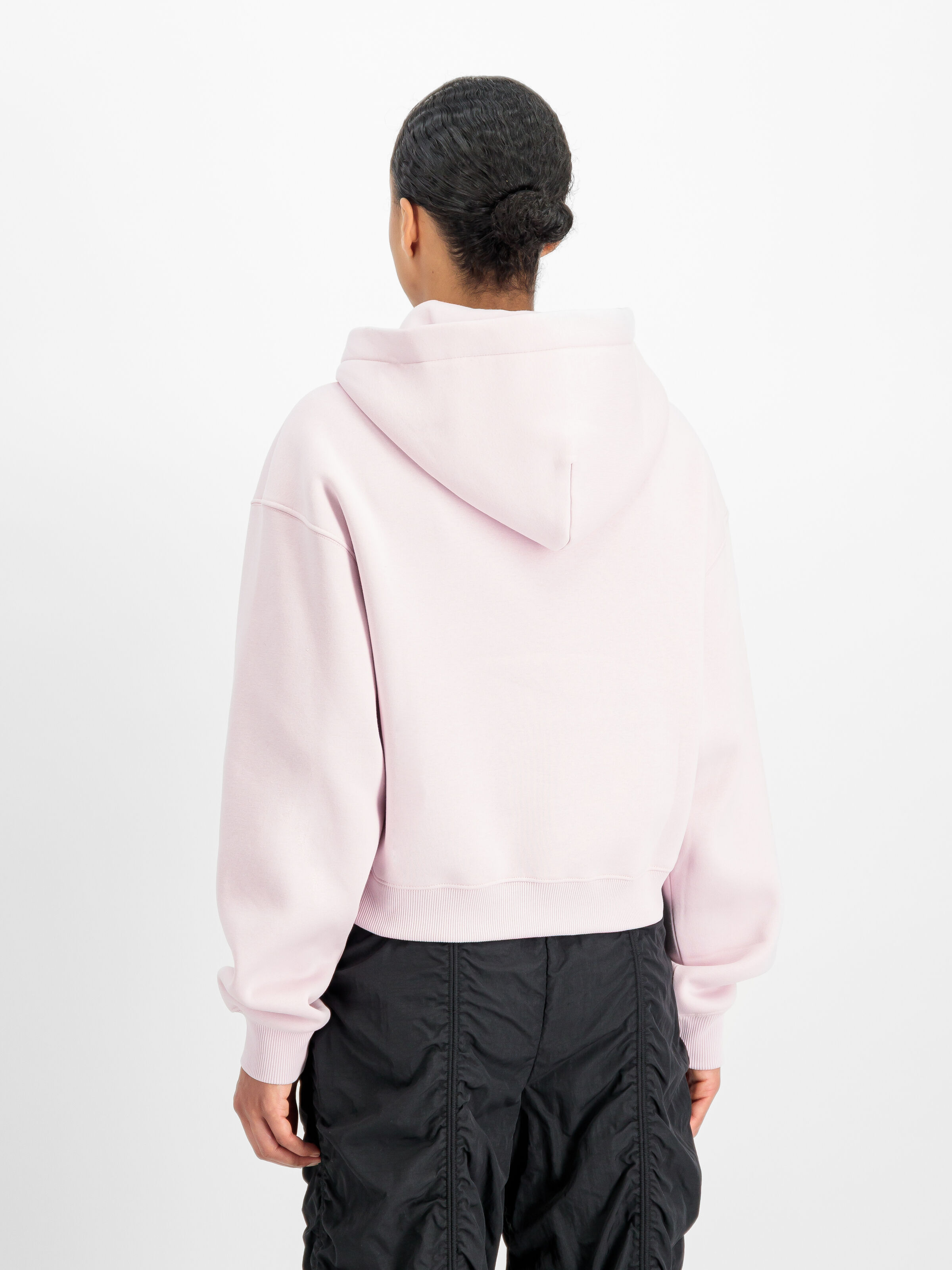 Basic Big Logo Puff Print Hoodie Women pale lilac 258040_061_2_model_00003_229795