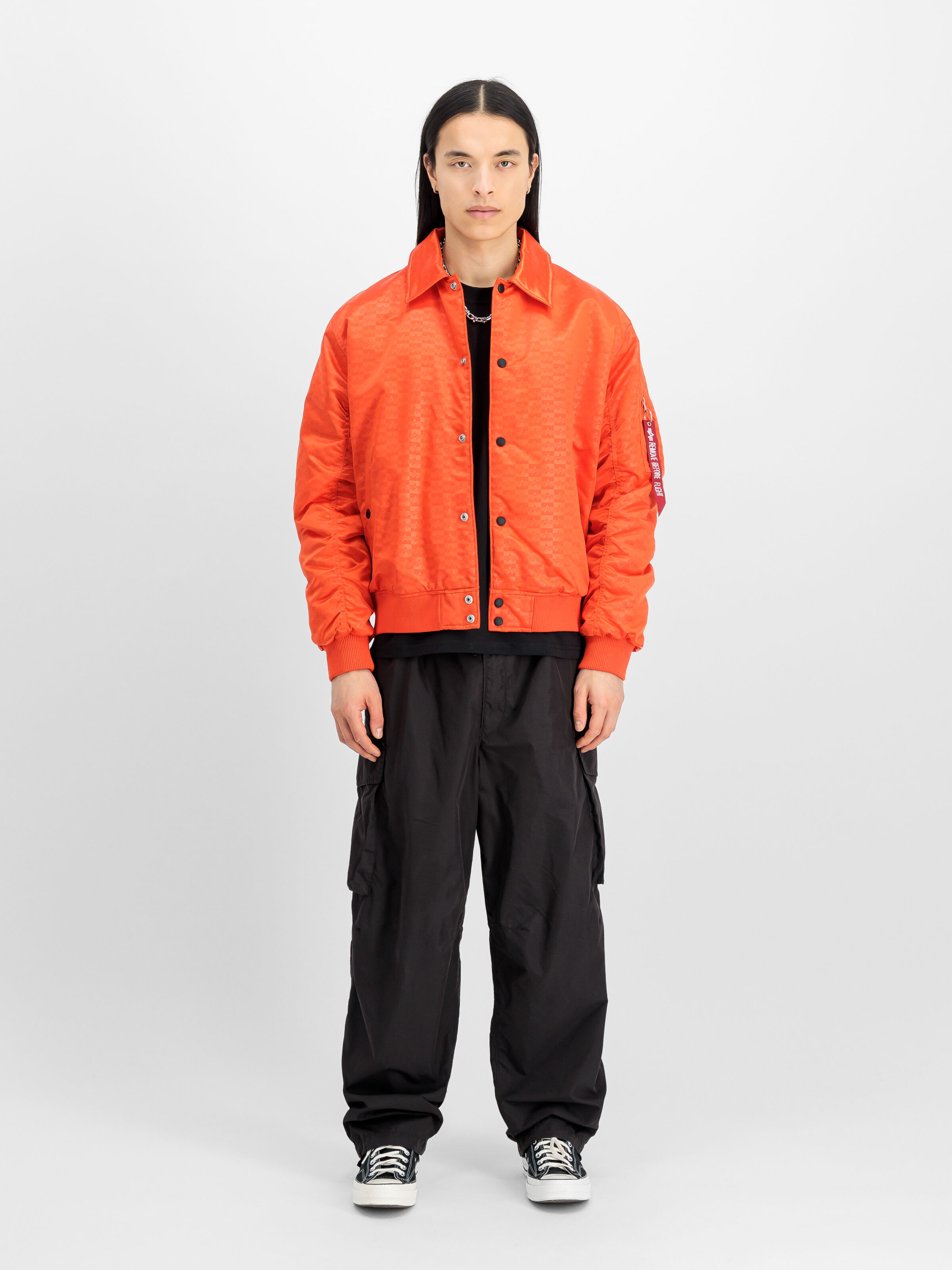 Coach Logo Bomber Jacket boost orange 156145_736_2_model_00001_148105