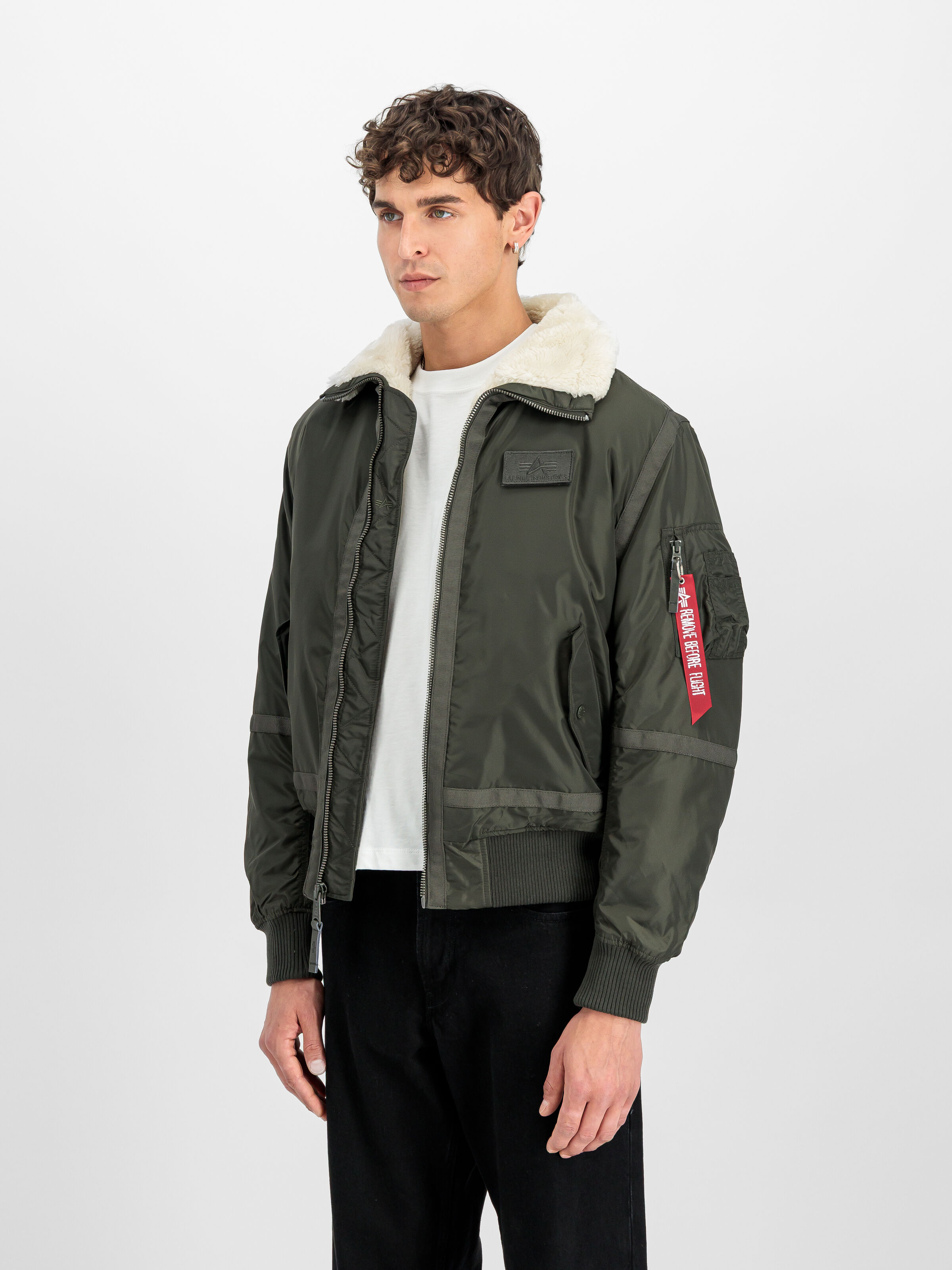 B-15 III TT Two Tone Bomber Jacket black olive 198122_413_2_model_00002_188885