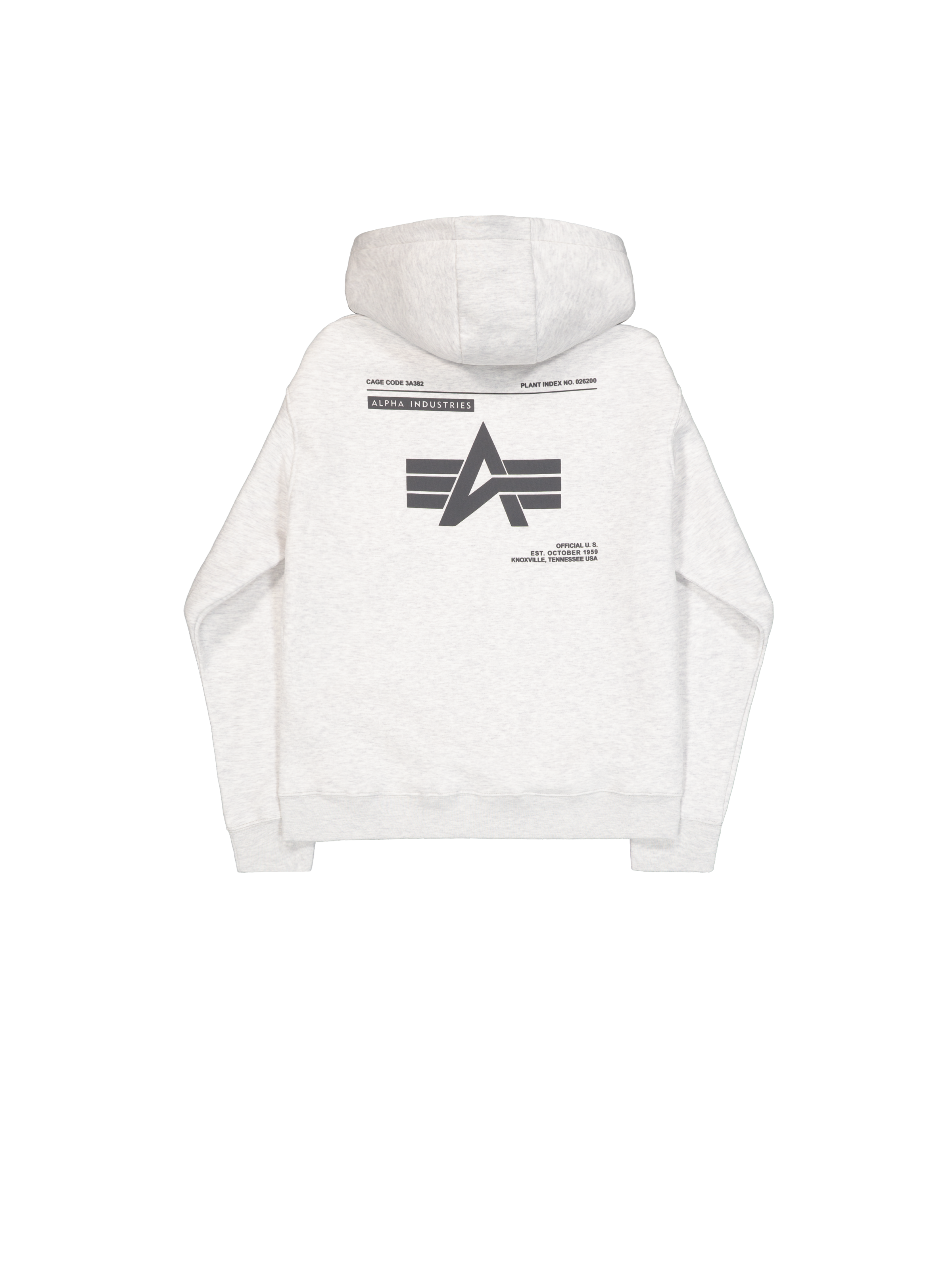 Label Backprint Hoodie pastel grey melange 258333_752_1_flatlay_00002_181223