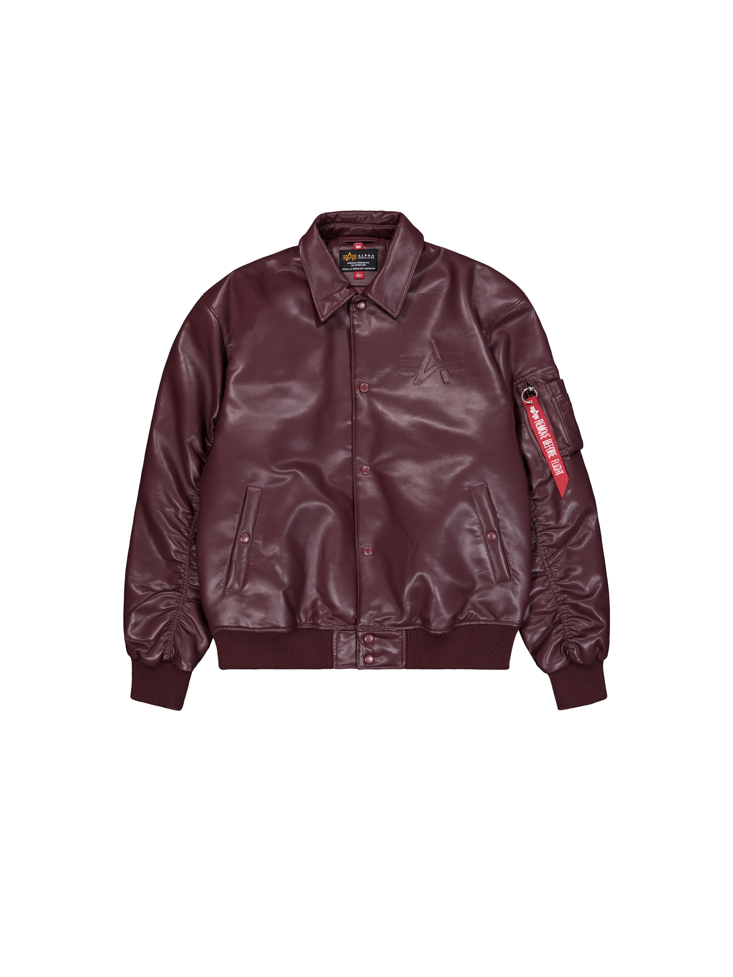 PU College Bomber Jacket dark cherry 258109_608_1_flatlay_00001_162327.png