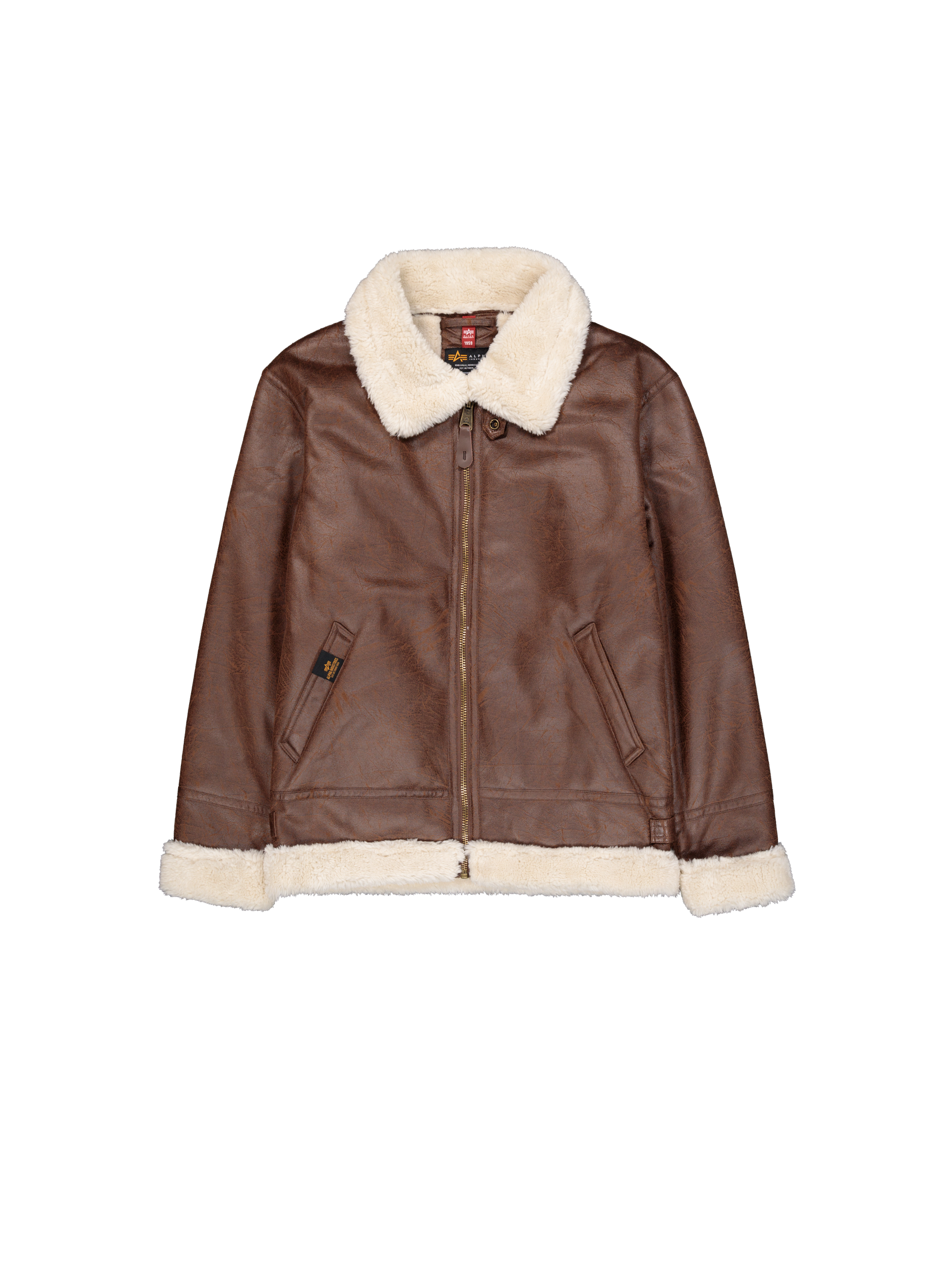 B-3 Faux Leather Bomber Jacket brown 143106_20_1_flatlay_00001_104285.png