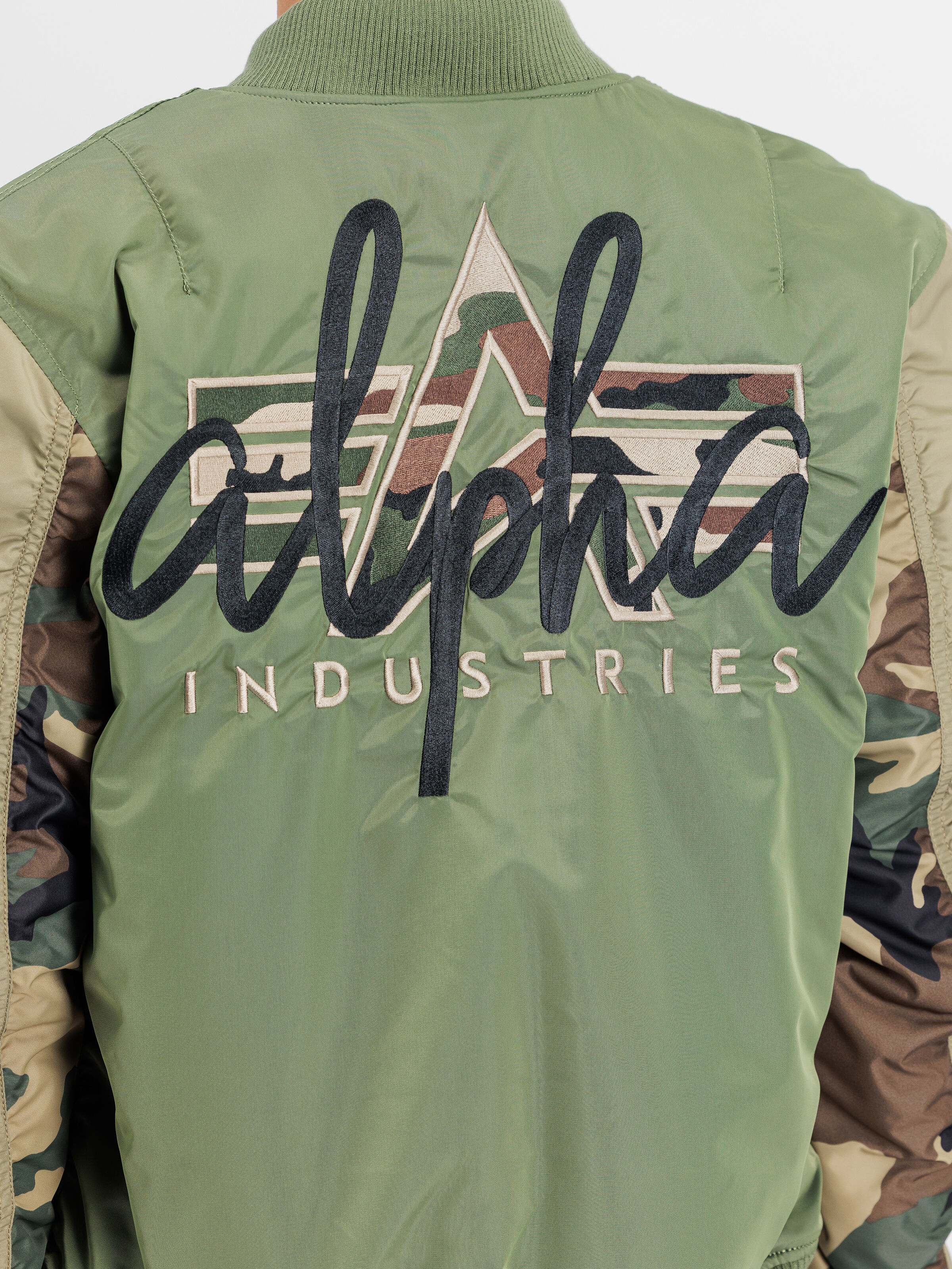 MA-1 Camo Back Embroidery Bomber Jacket | Alpha Industries