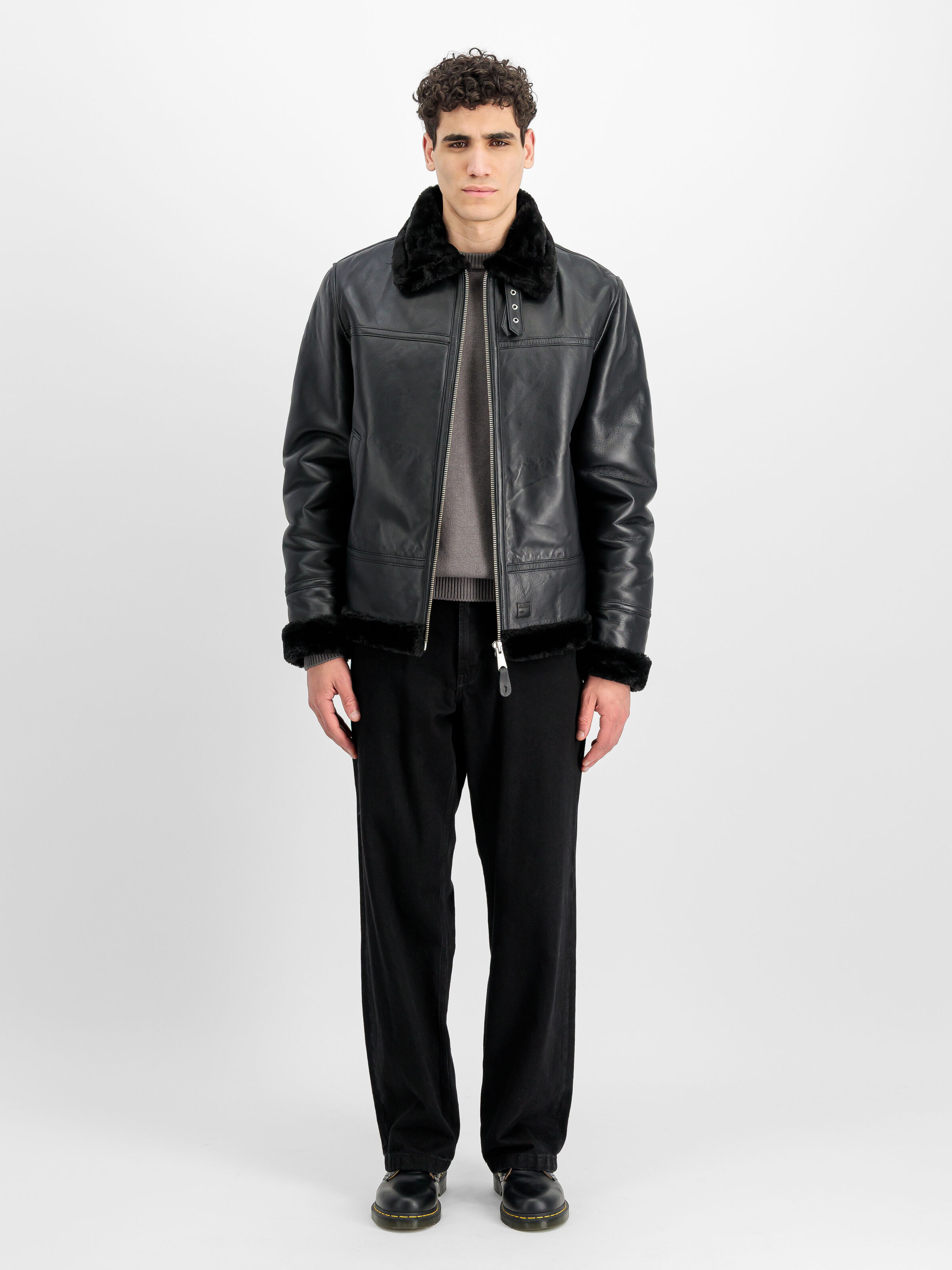 B3 Leather Bomber Jacket black 268119_03_2_model_00001_228953