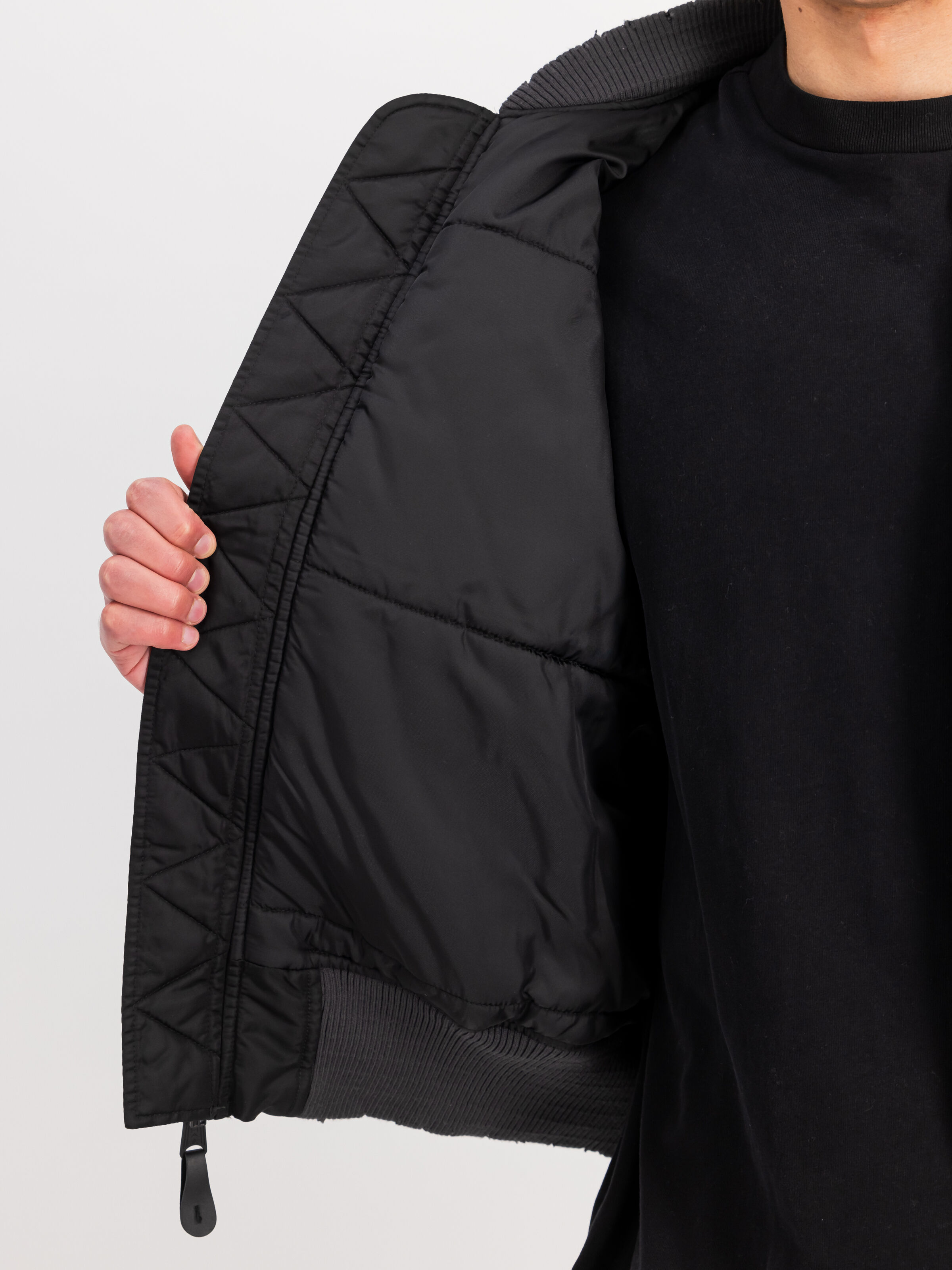 MA-1 Distressed Bomber Jacket black 258128_03_3_detail_00001_163843