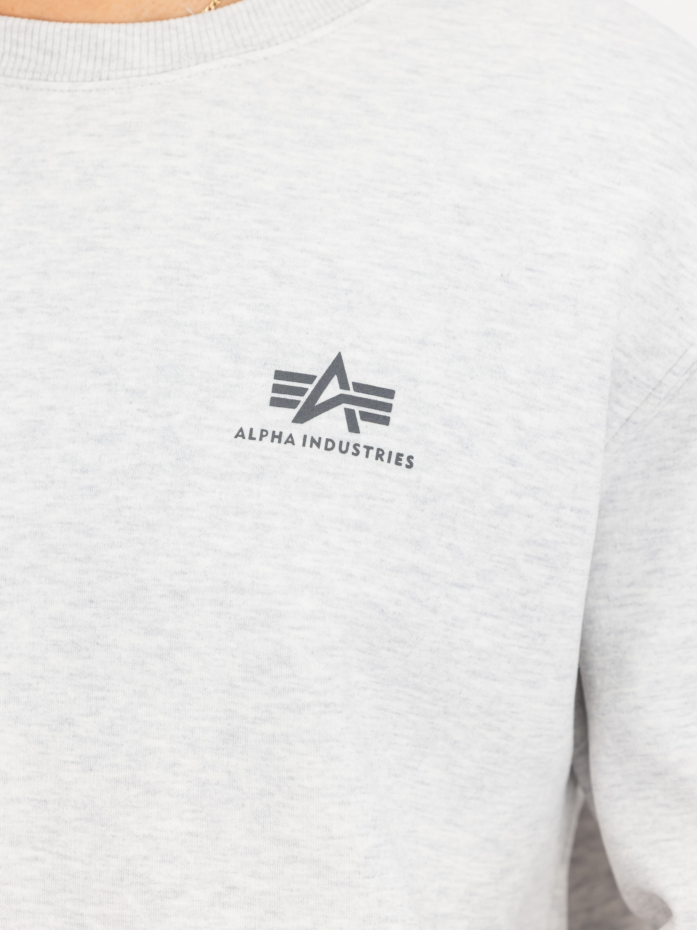 Basic Small Logo Sweatshirt pastel grey melange 188307_752_3_detail_00001_183348