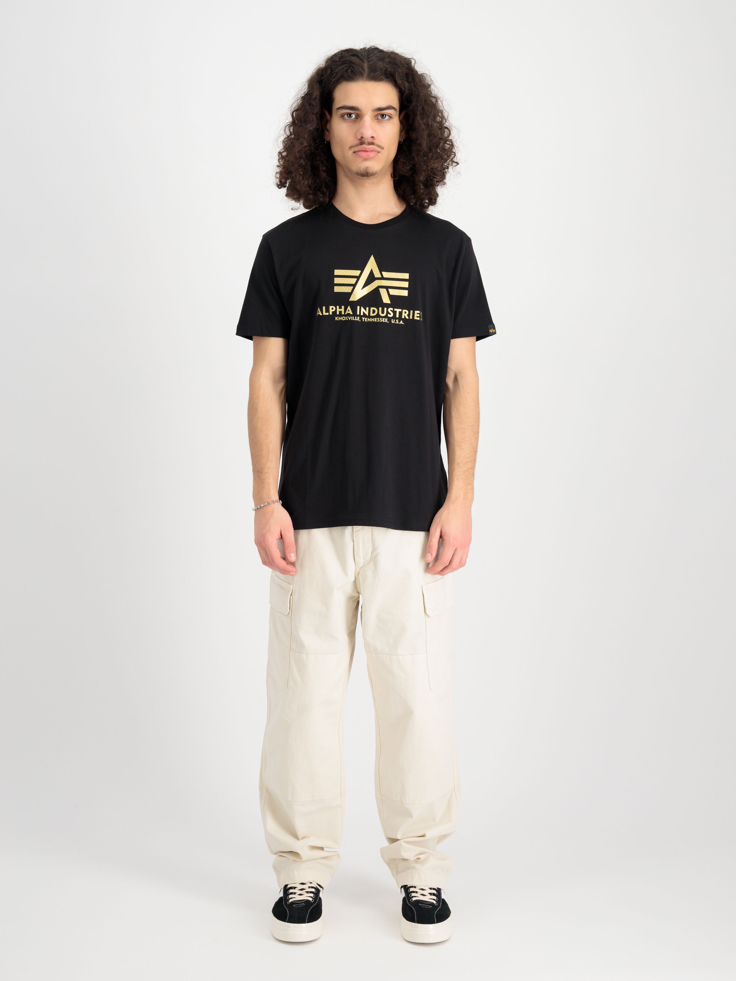 Basic Big Logo Carbon T-Shirt black/gold 100501CB_365_2_model__00001_109308