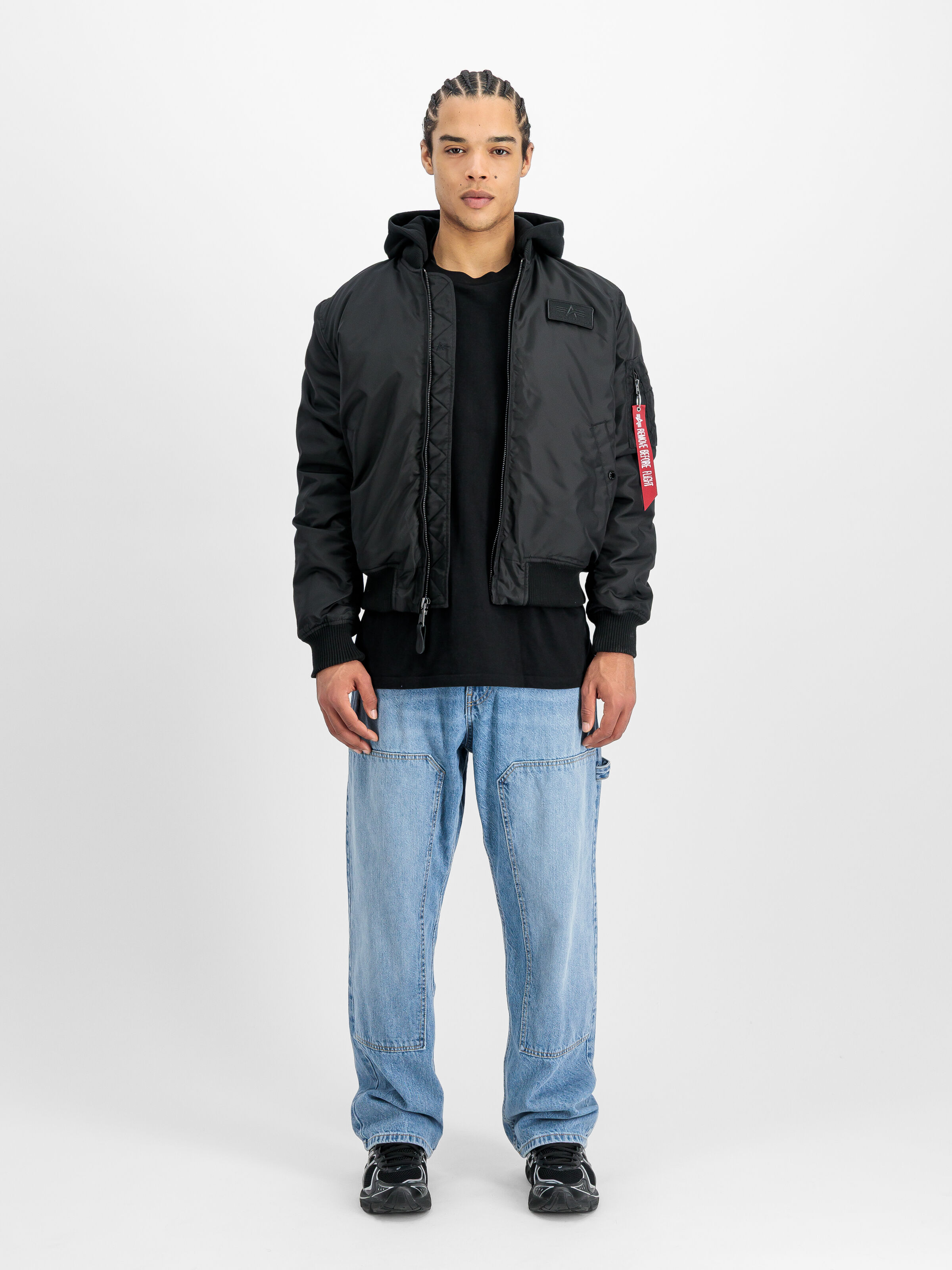 MA-1 TT Hood Two Tone Cold Weather Bomber Jacket black 258100_03_2_model_00001_161621