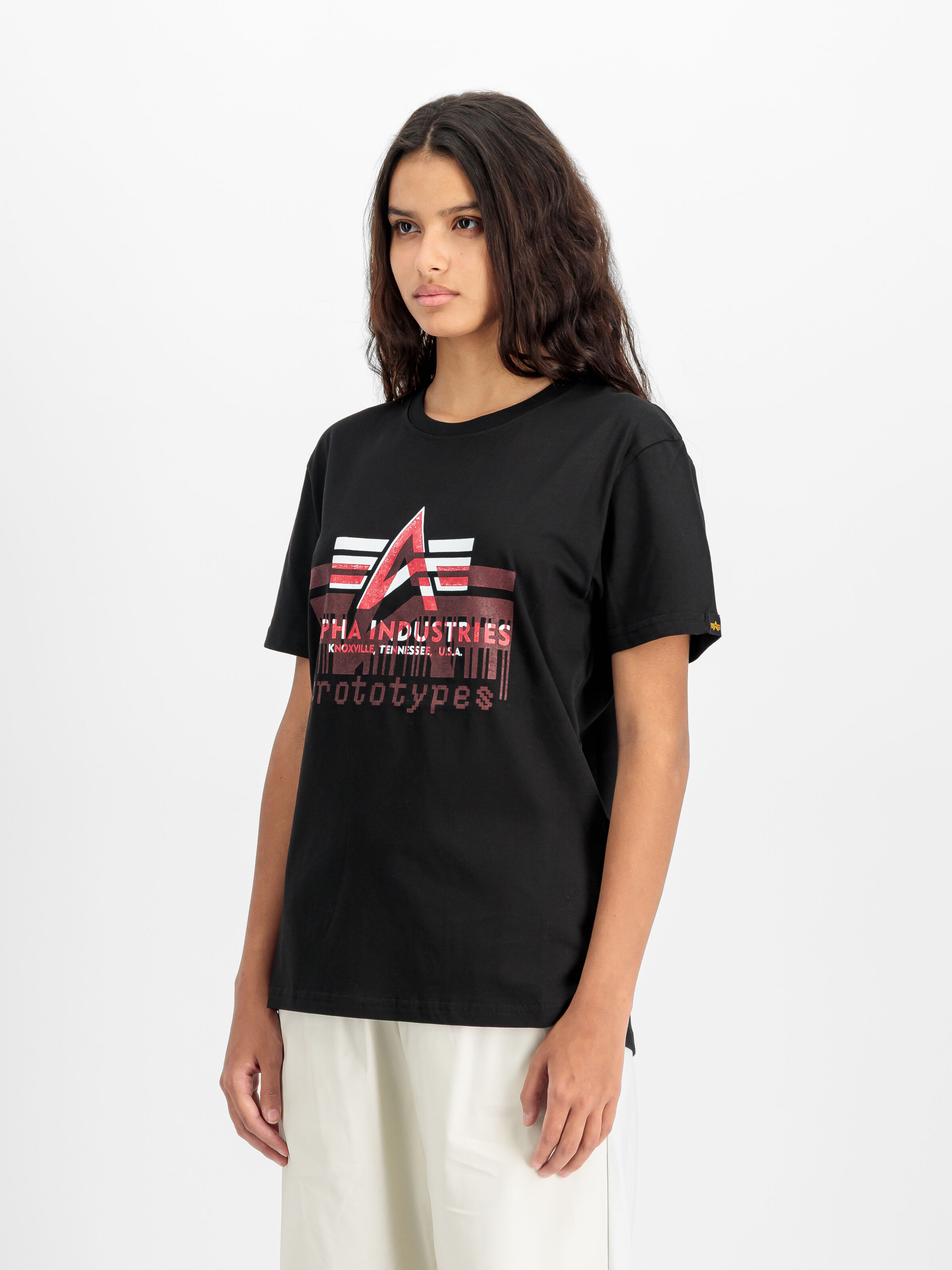 ALPHA x PROTOTYPES Stencil T-Shirt black 258530_03_2_model_00003_224039