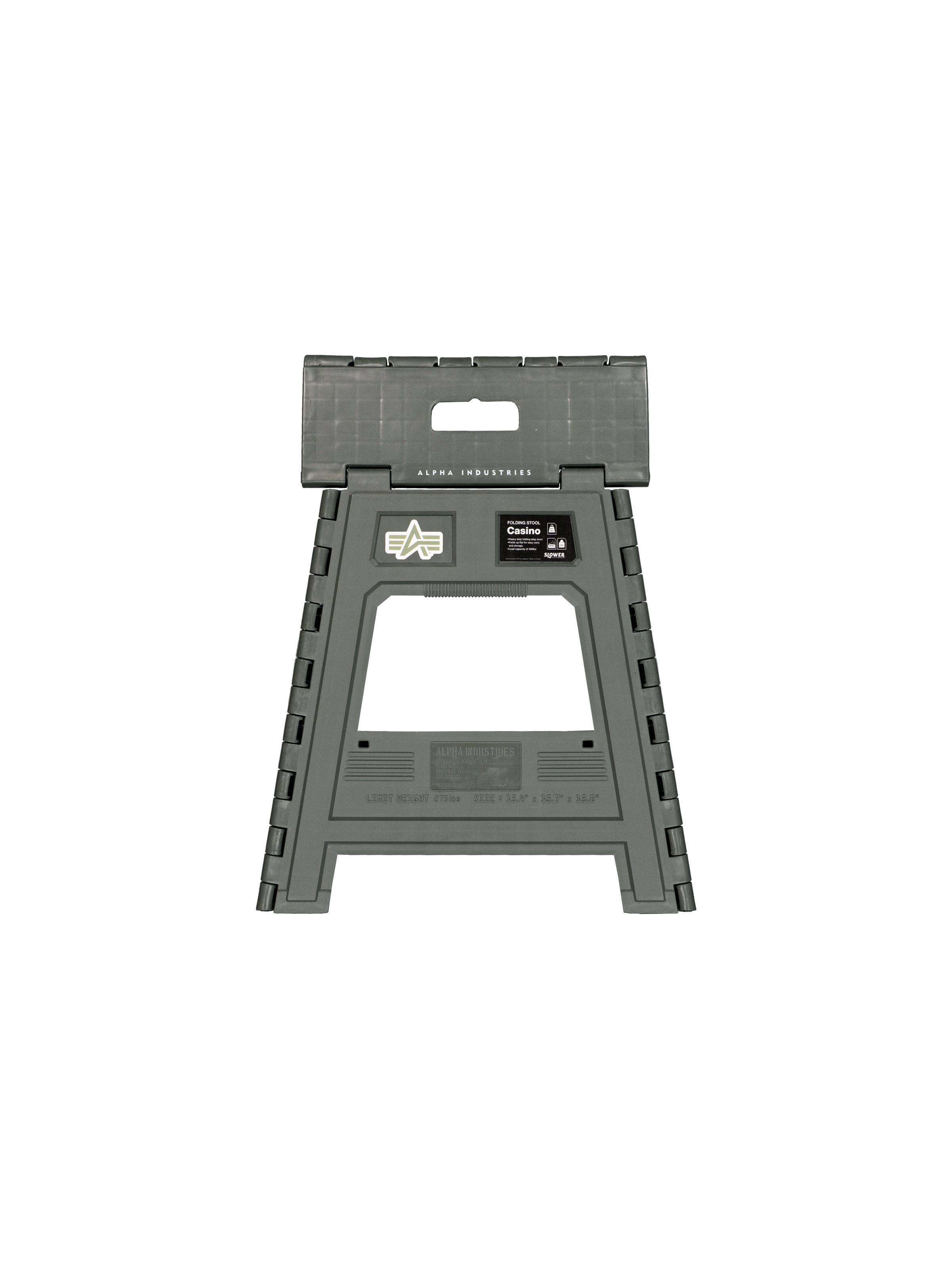 Alpha Cage Logo Foldable Stool sage-green 266970_01_1_flatlay_00002_200225