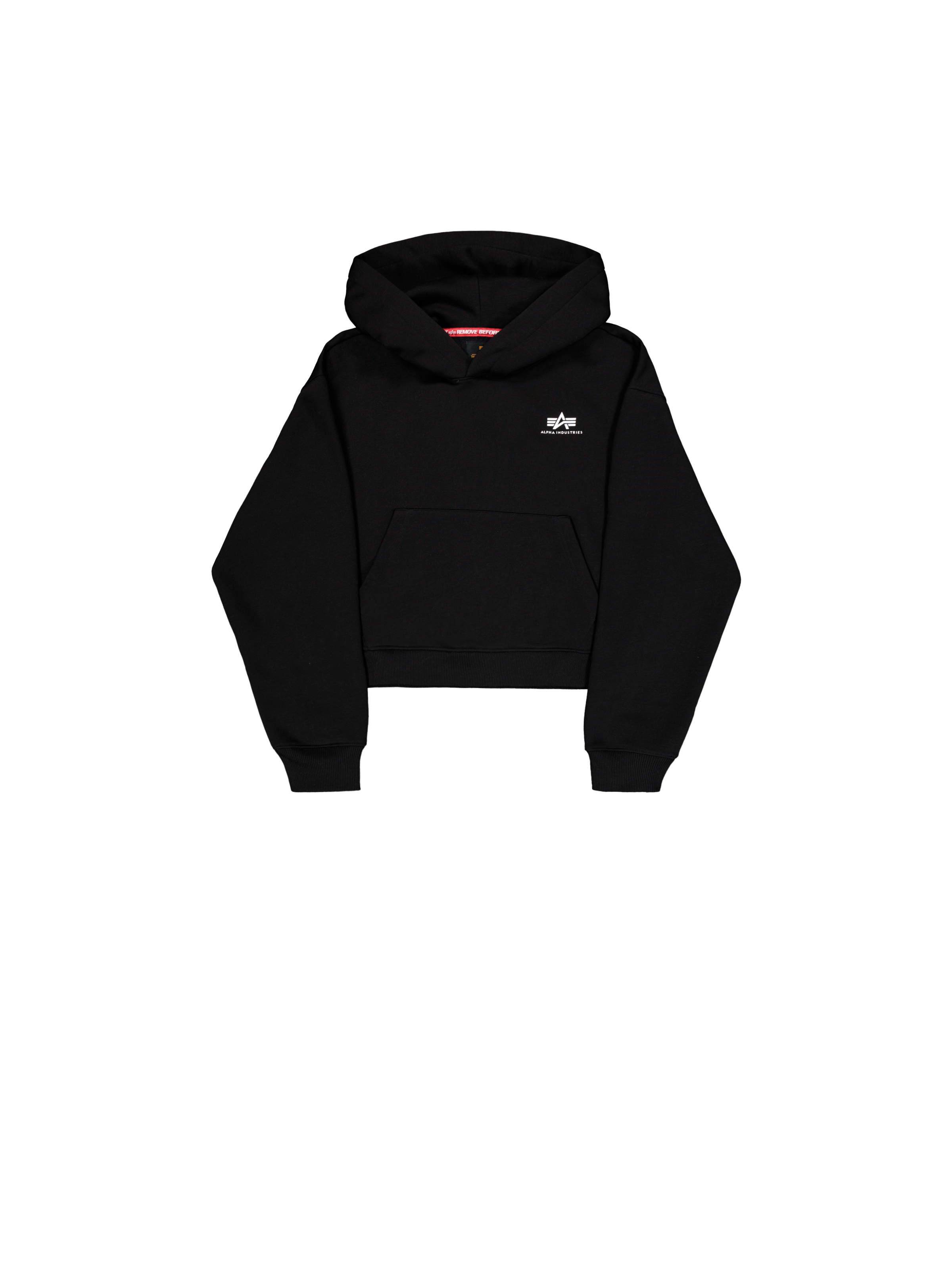 Basic Small Logo Hoodie Women black 258041_03_1_flatlay_00001_165937.png