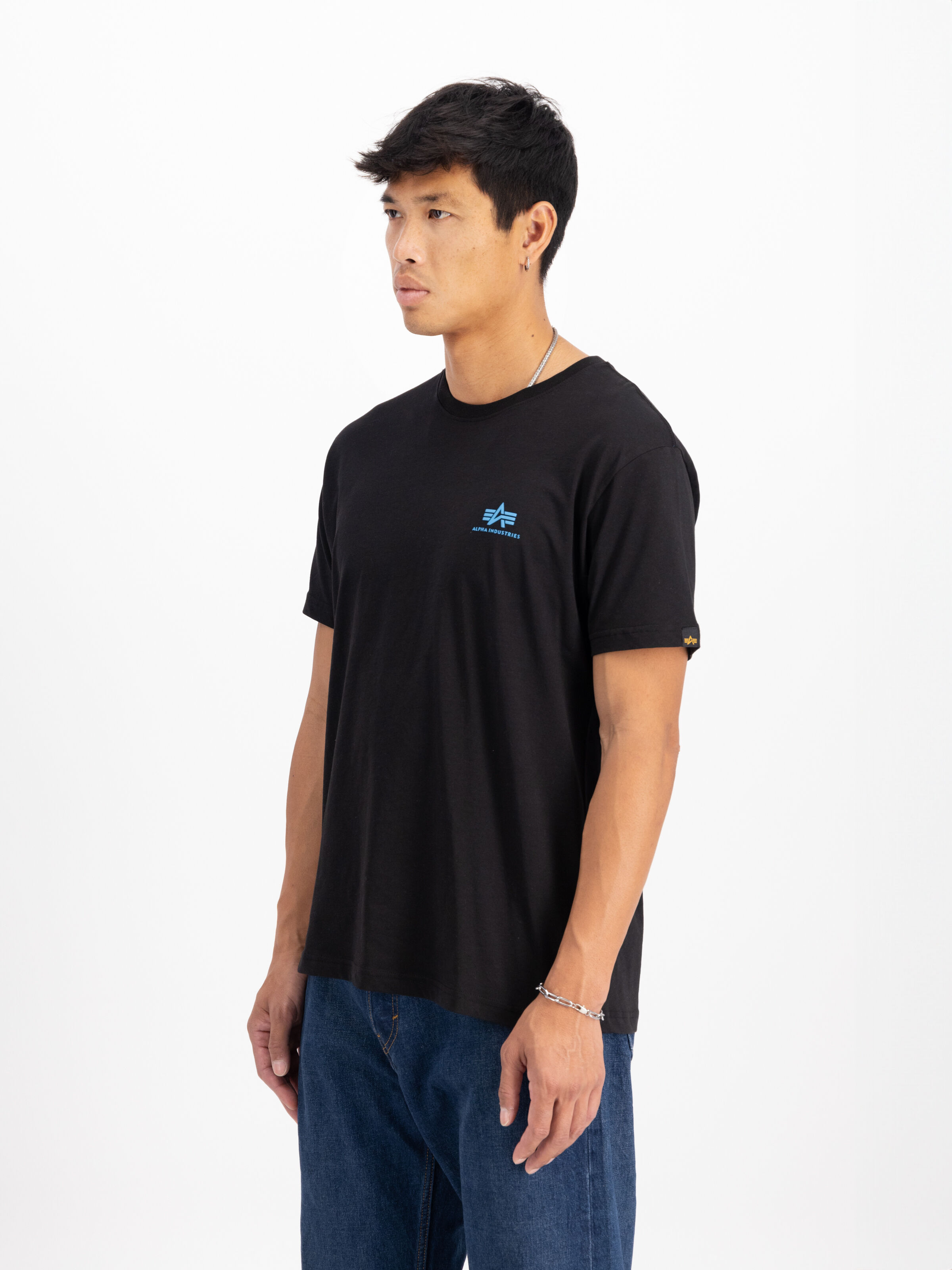 Basic Small Logo T-Shirt black/blue 188505_93_2_model_00003_117681