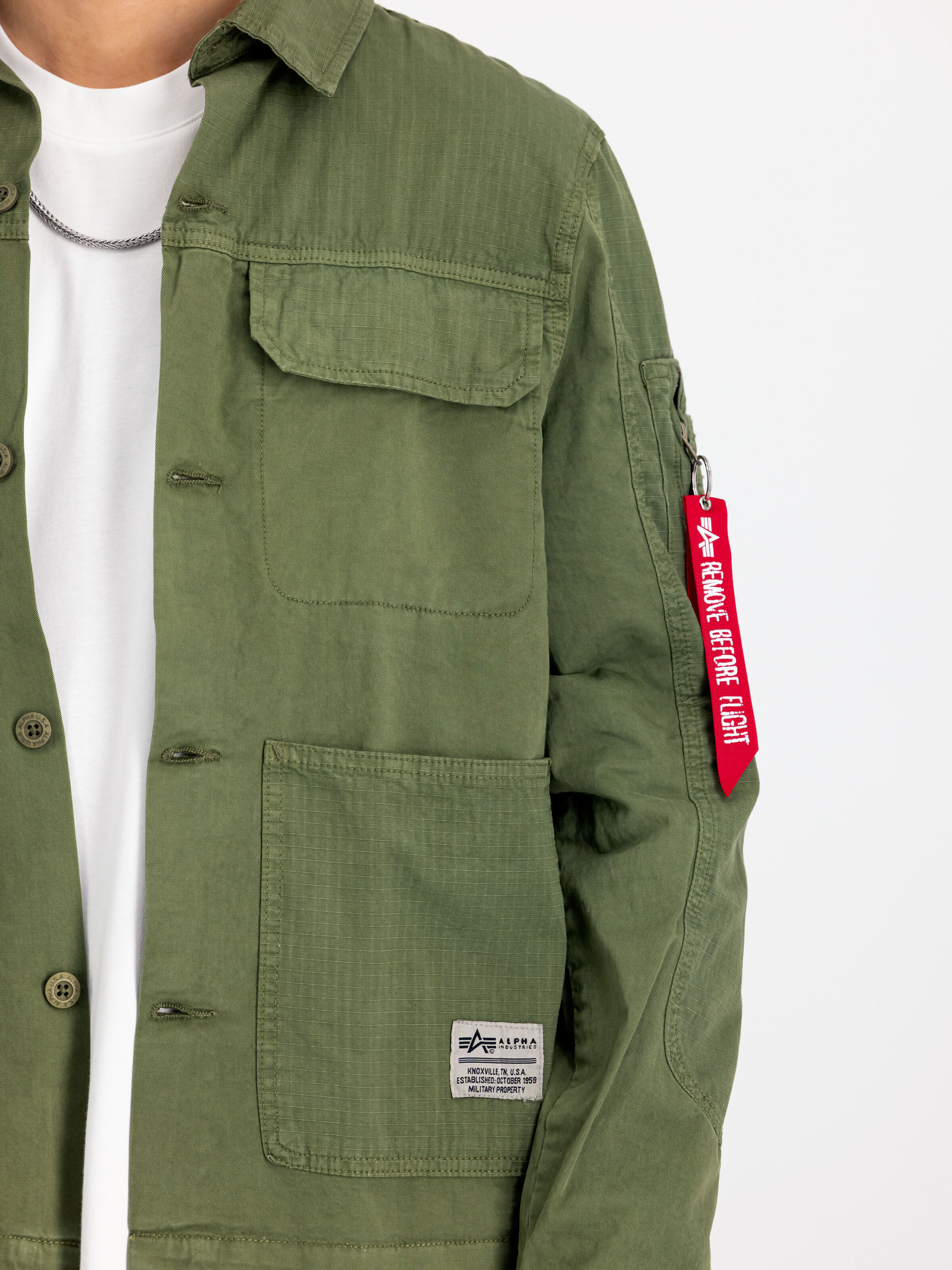 Color Block Overshirt dark olive 146110_142_3_detail_00001_149388