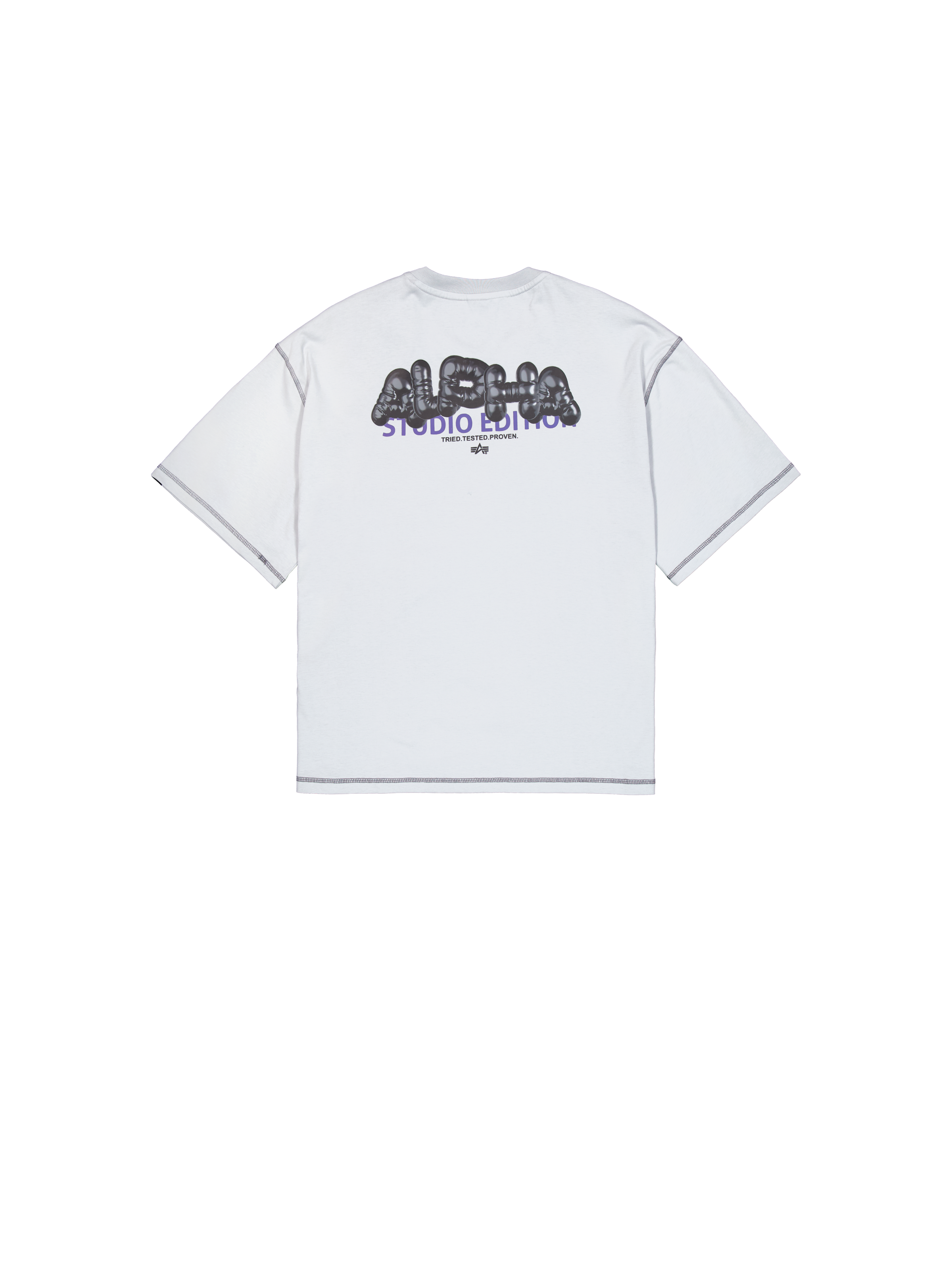 Studio Bubble Backprint T-Shirt pastel grey 156555_666_1_flatlay_00002_146003
