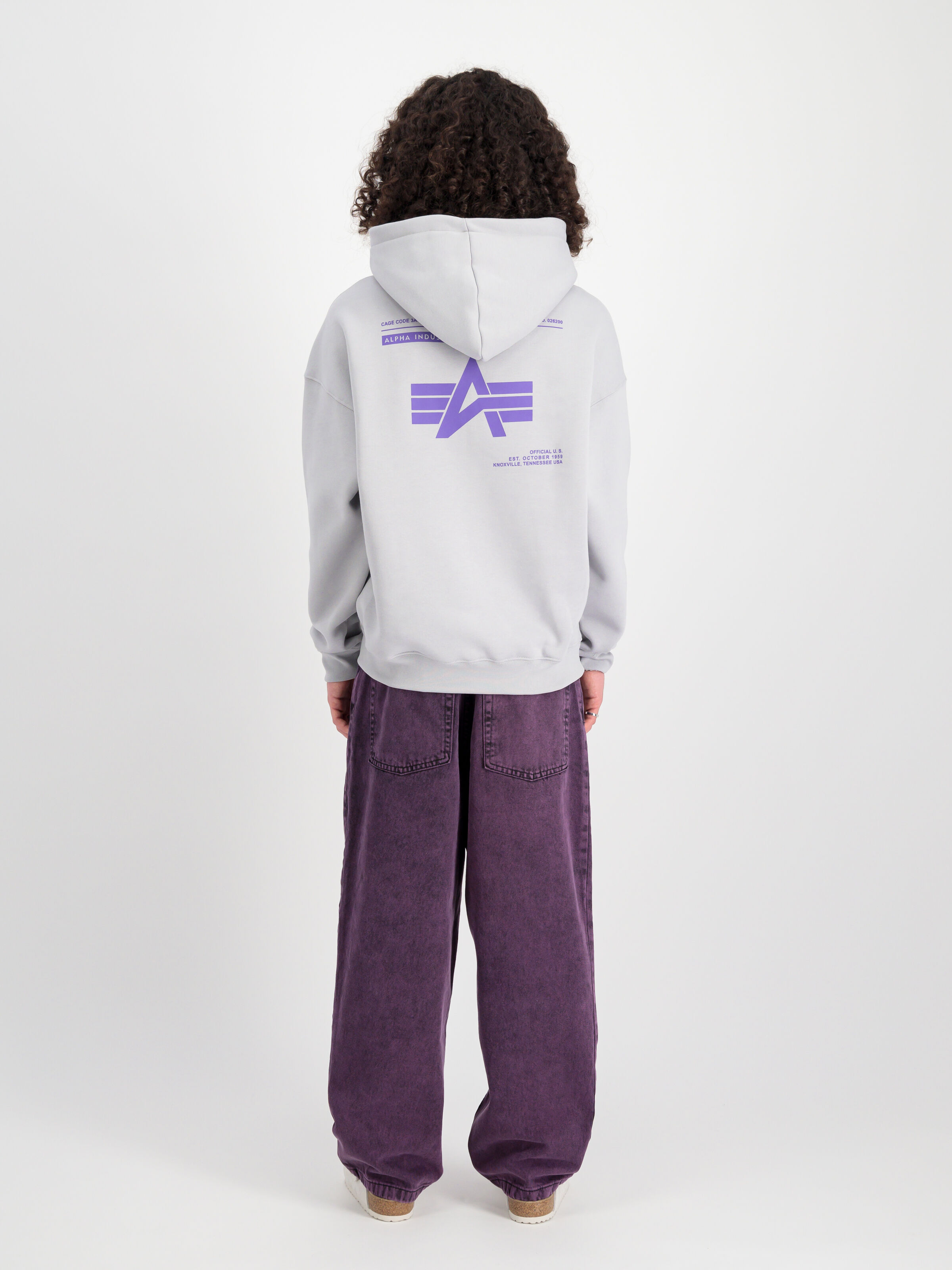 Logo Backprint Hoodie  pastel grey 146336_666_2_model_00002_99613
