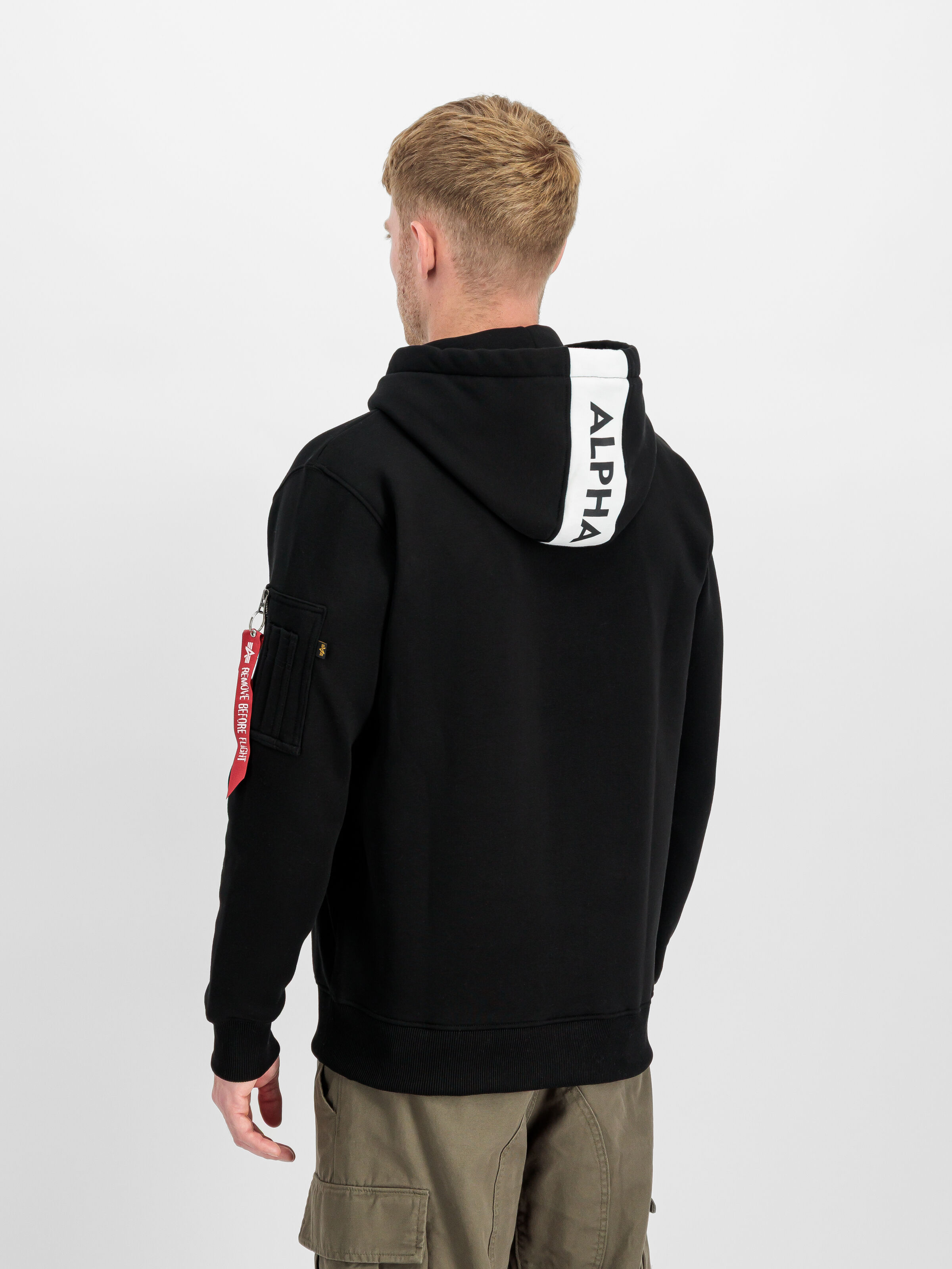 Red Stripe Hoodie black/white 178314_95_2_model_00003_191484