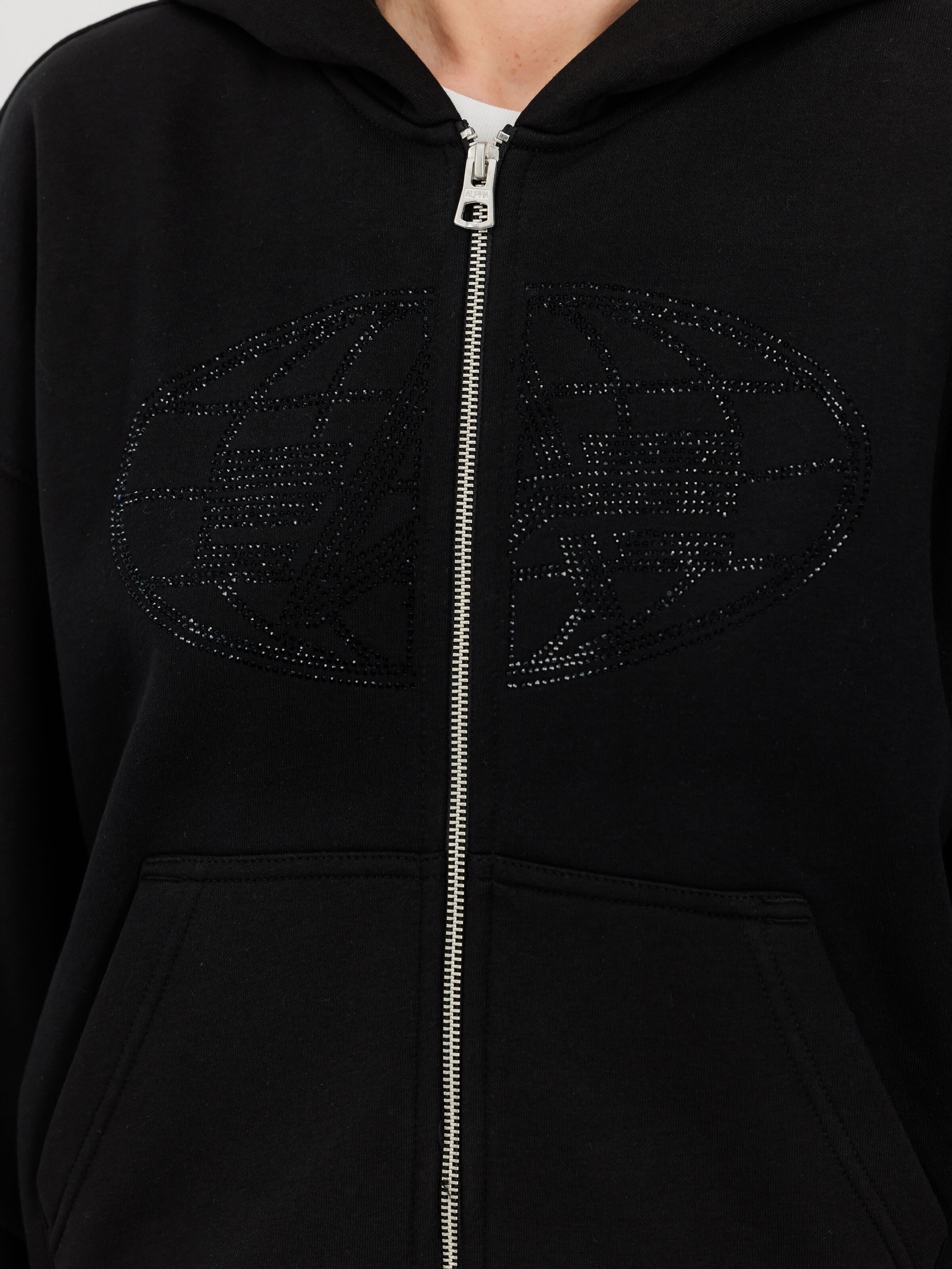 Rhinestone World Zip Hoodie Women black 268042_03_3_detail_00001_245989