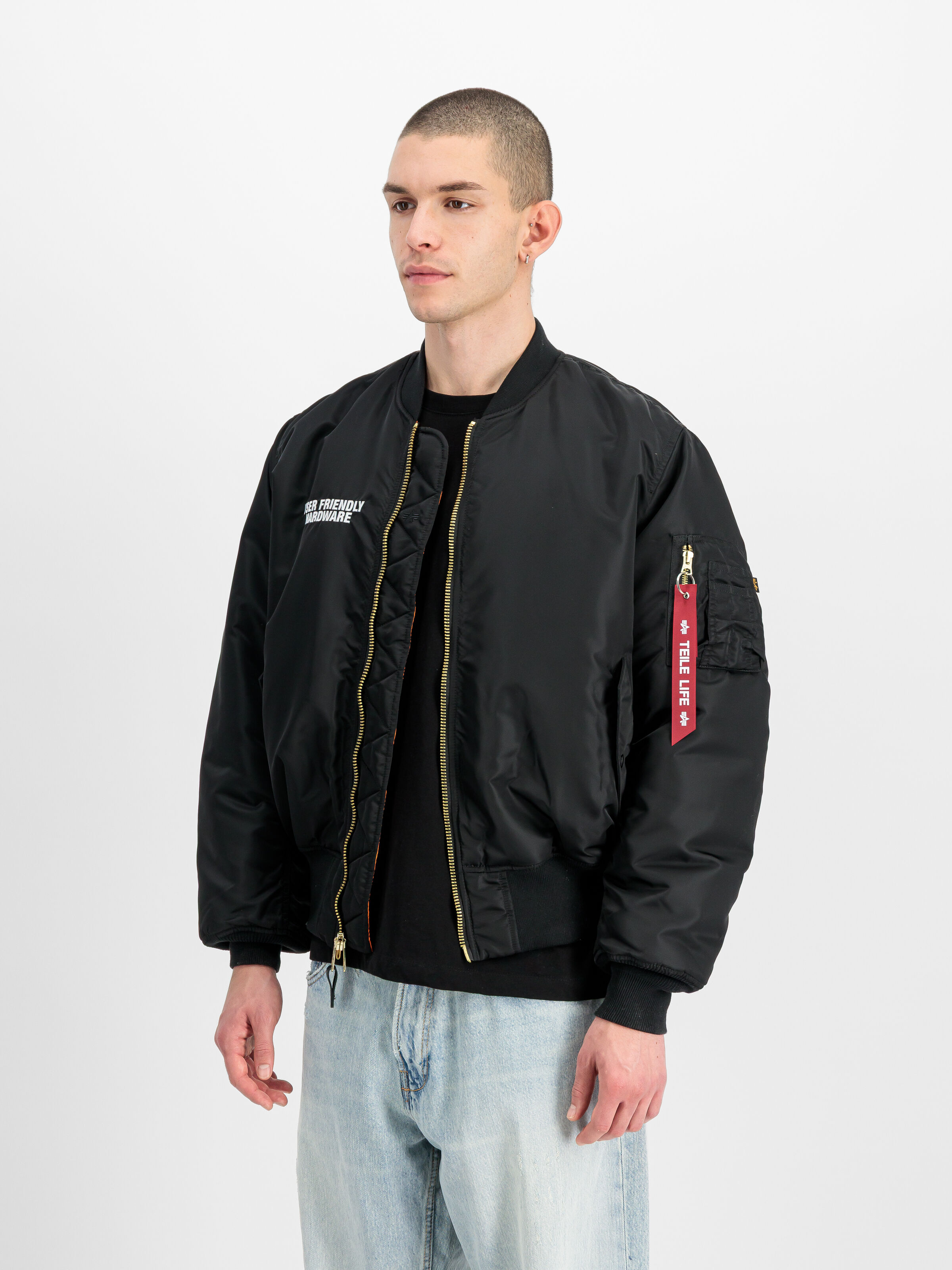 ALPHA x TEILE MA-1 Bomber Jacket black 258166_03_2_model_00002_201330
