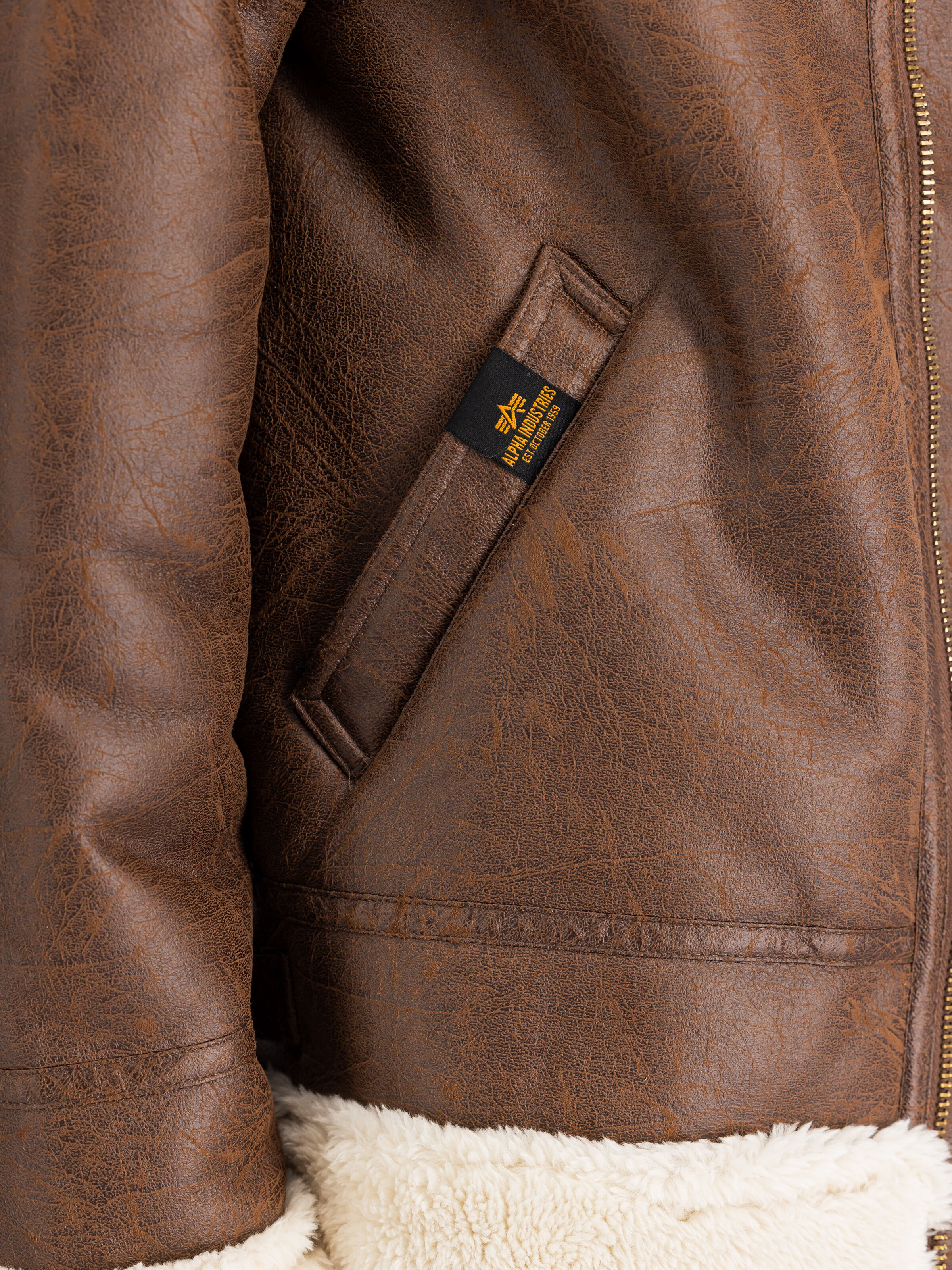 B-3 Faux Leather Bomber Jacket | Alpha Industries