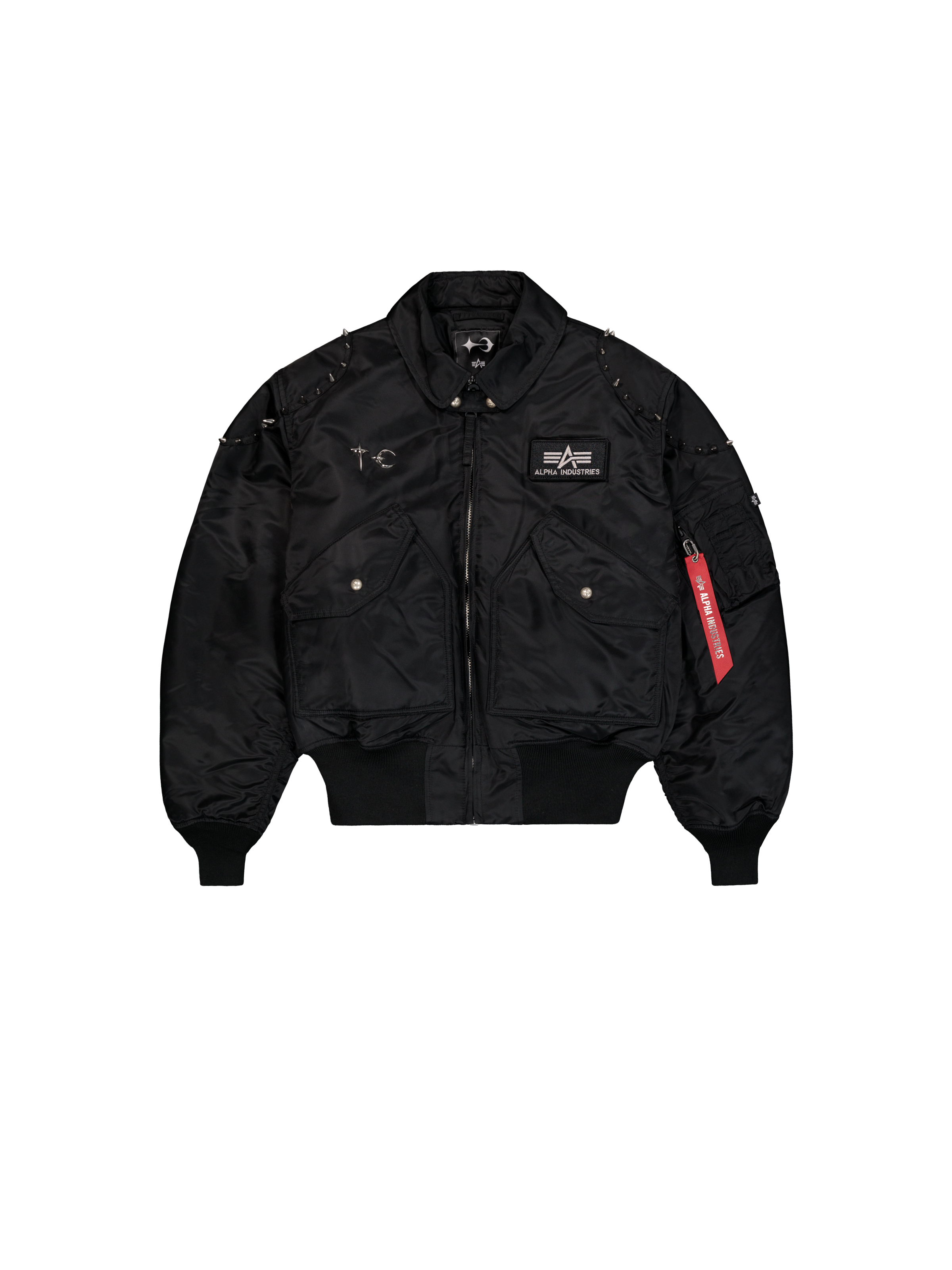 ALPHA x THUG CLUB CWU-45P STUD Bomber Jacket black 258152_03_1_flatlay_00001_208837.png