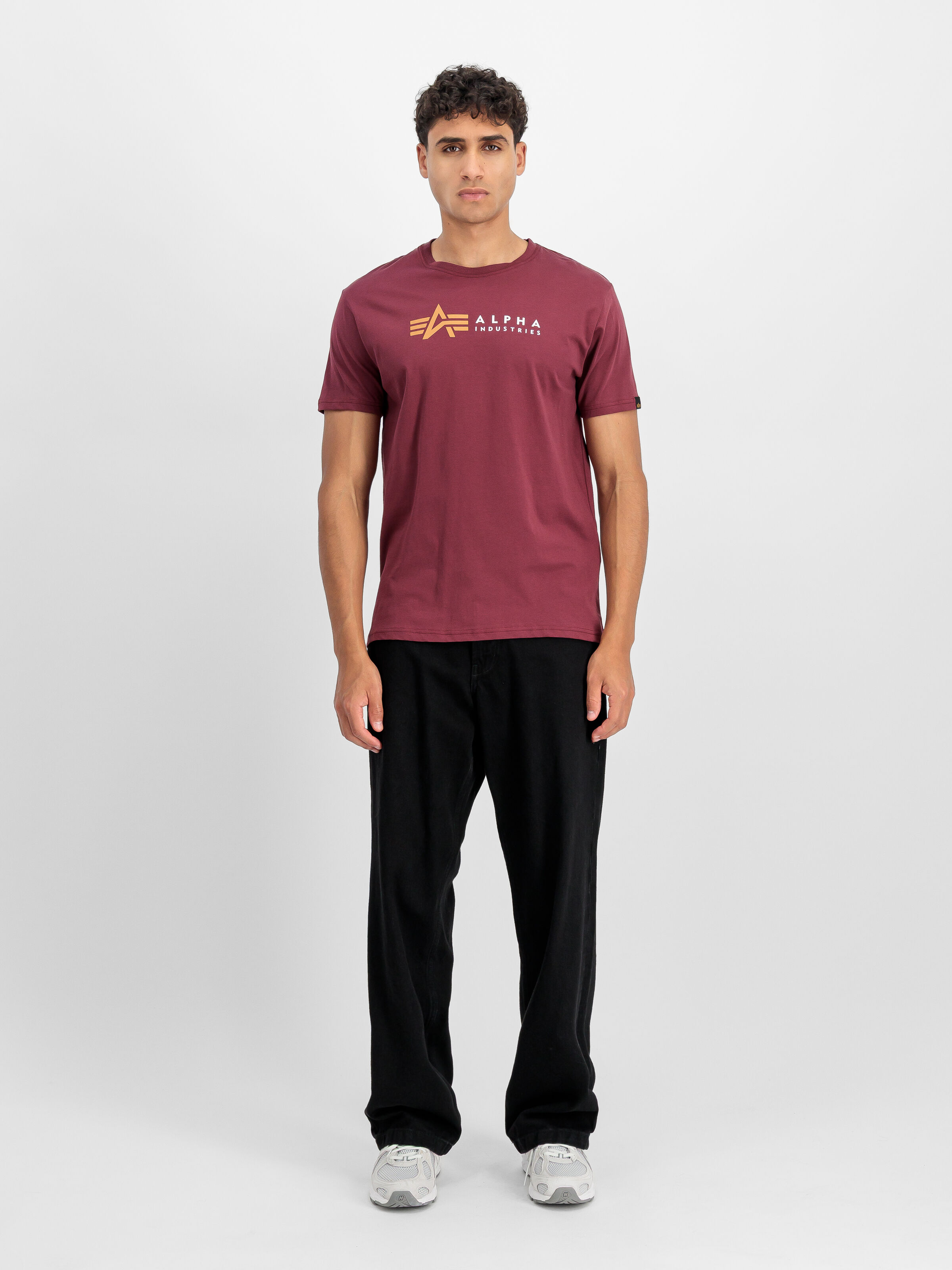 Alpha Label T-Shirt burgundy 118502_184_2_model_00001_199506
