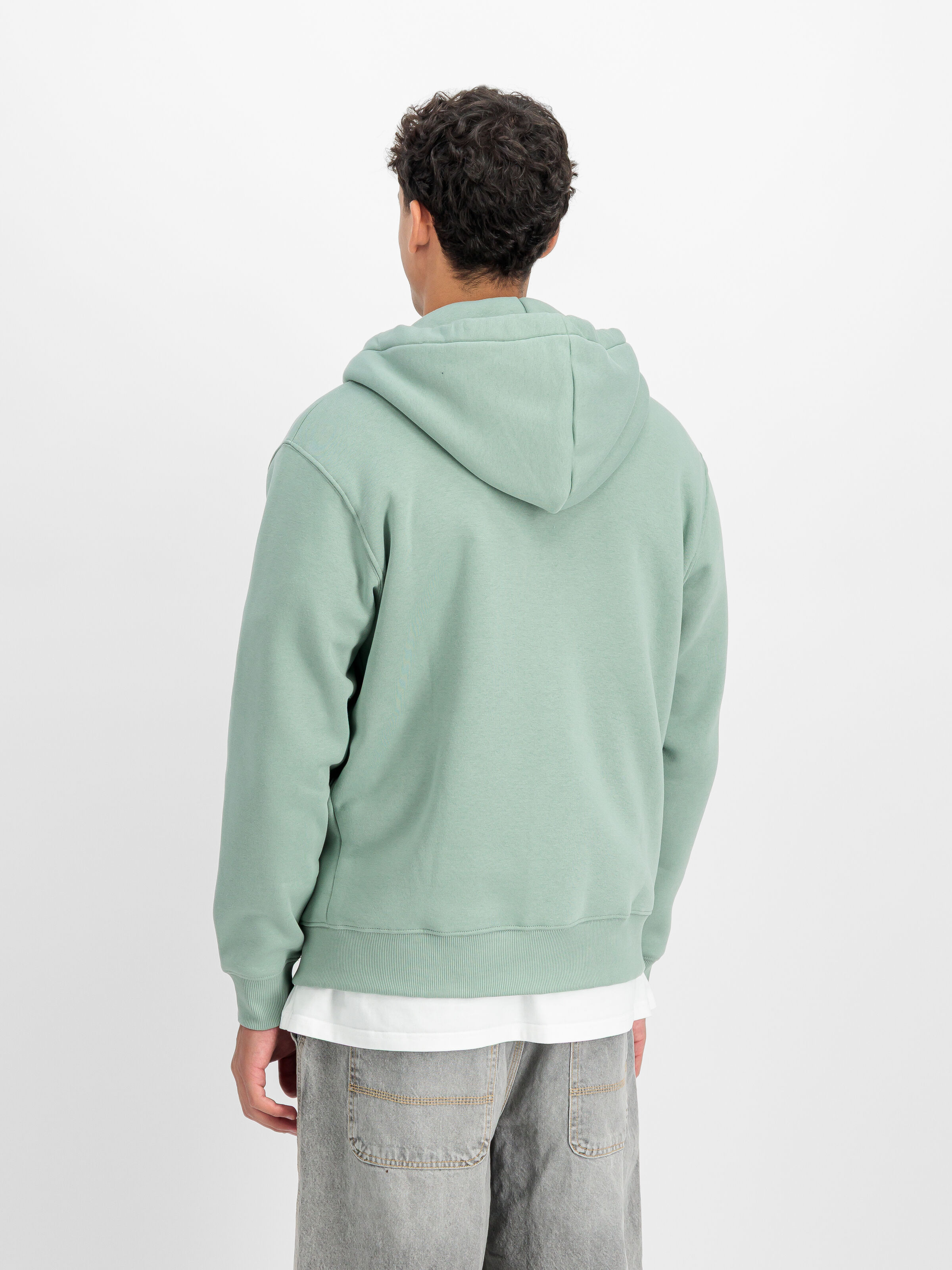Basic Big Logo Zip Hoodie frost green 178325_30_2_model_00003_197583