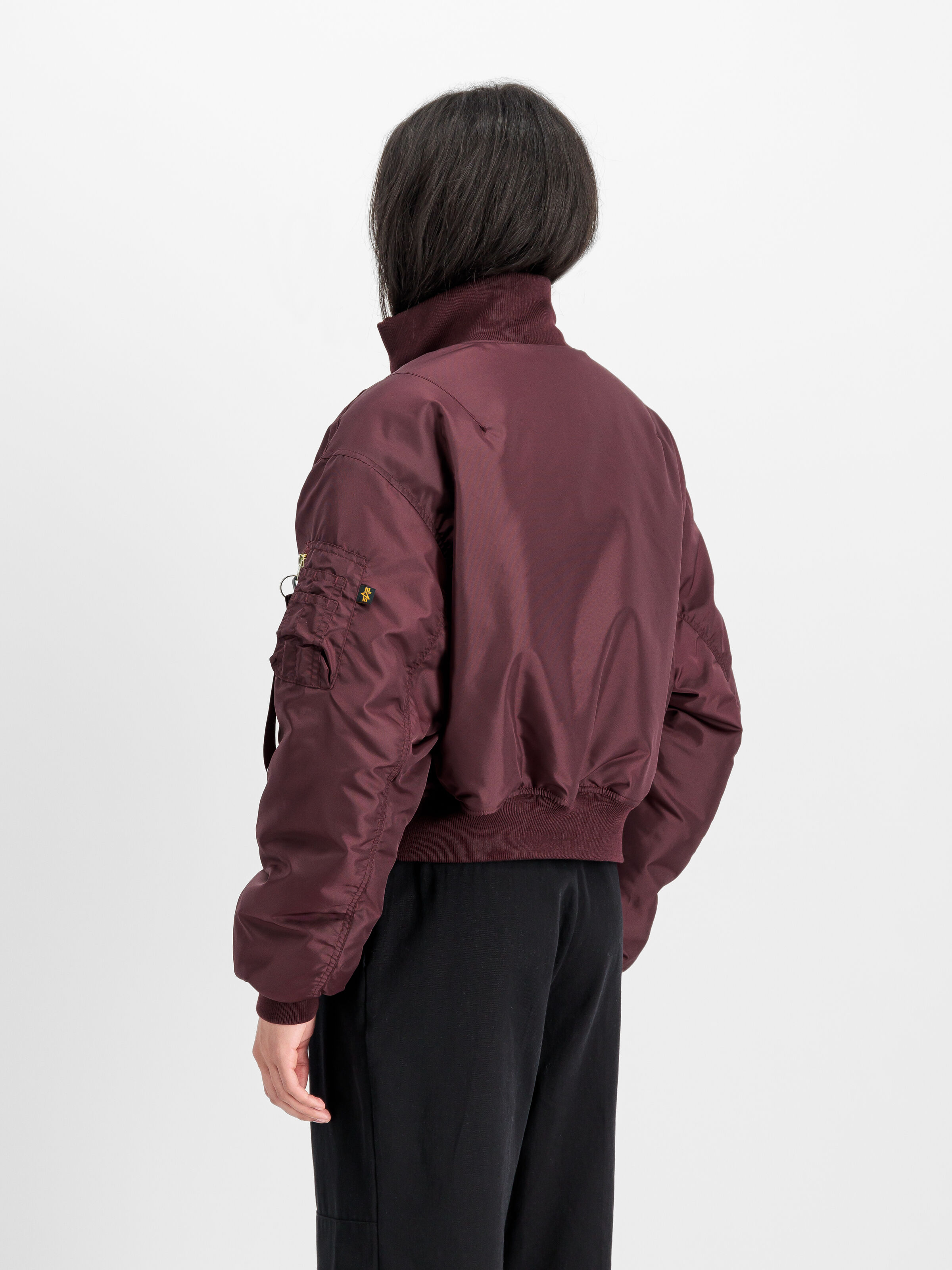 MA-1 Cropped Bomber Jacket Women dark cherry 258010_608_2_model_00003_165162