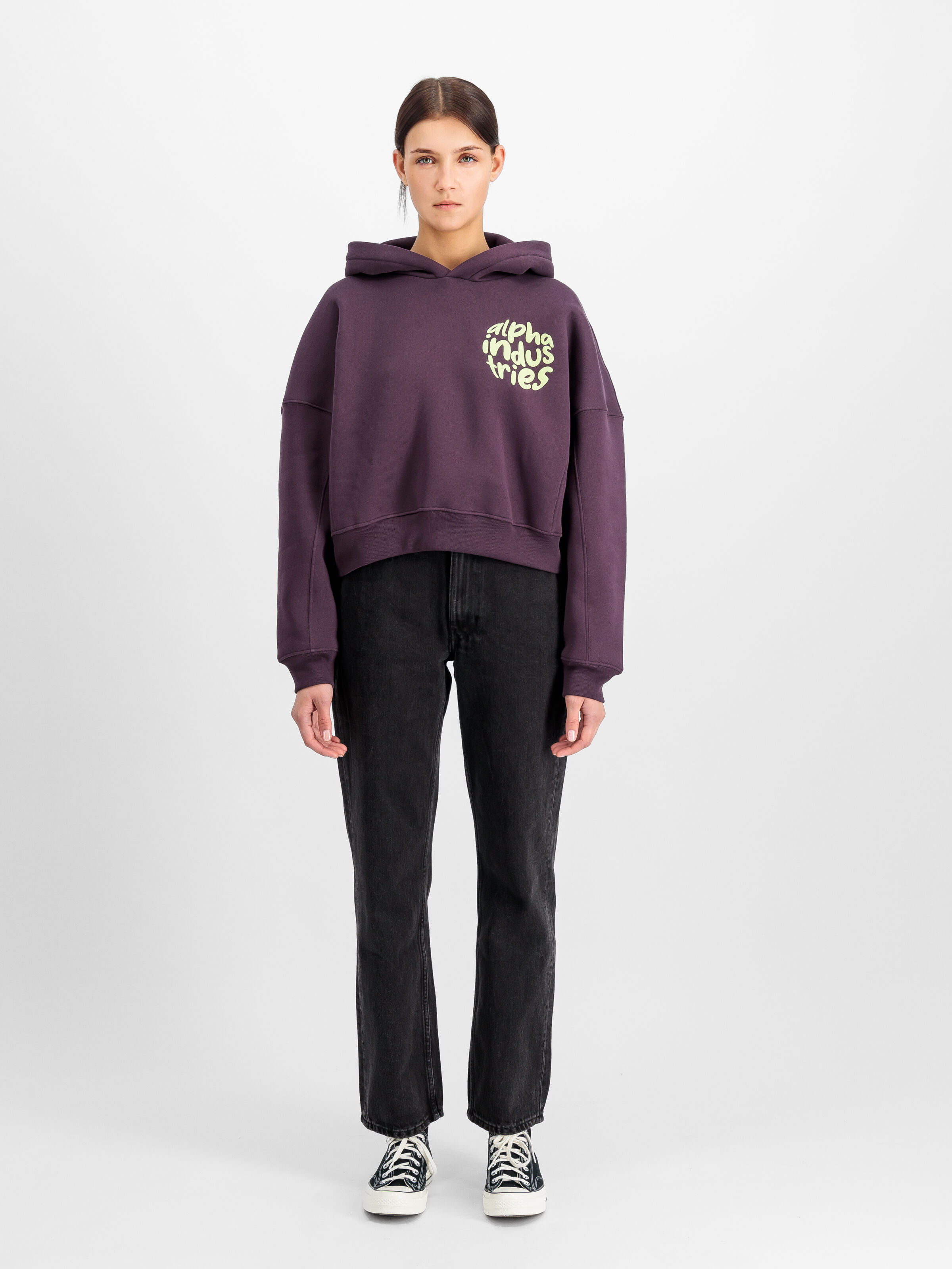 Logo Hoodie Women Plum 148040_719_2_model_00001_103855