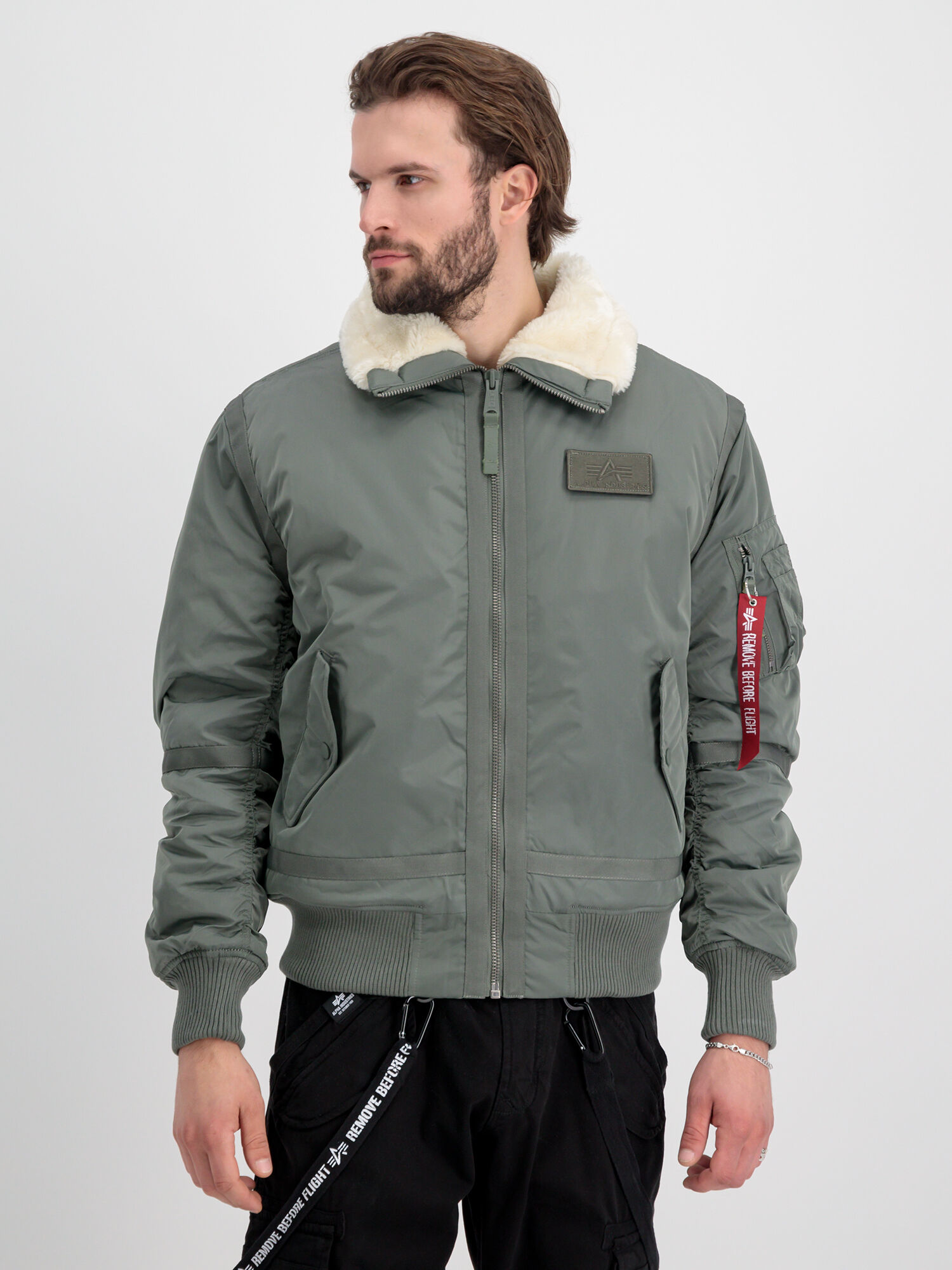 B-15 III TT Two Tone Bomber Jacket vintage green 198122_432_alpha_industries_b15_3_tt_003_114916