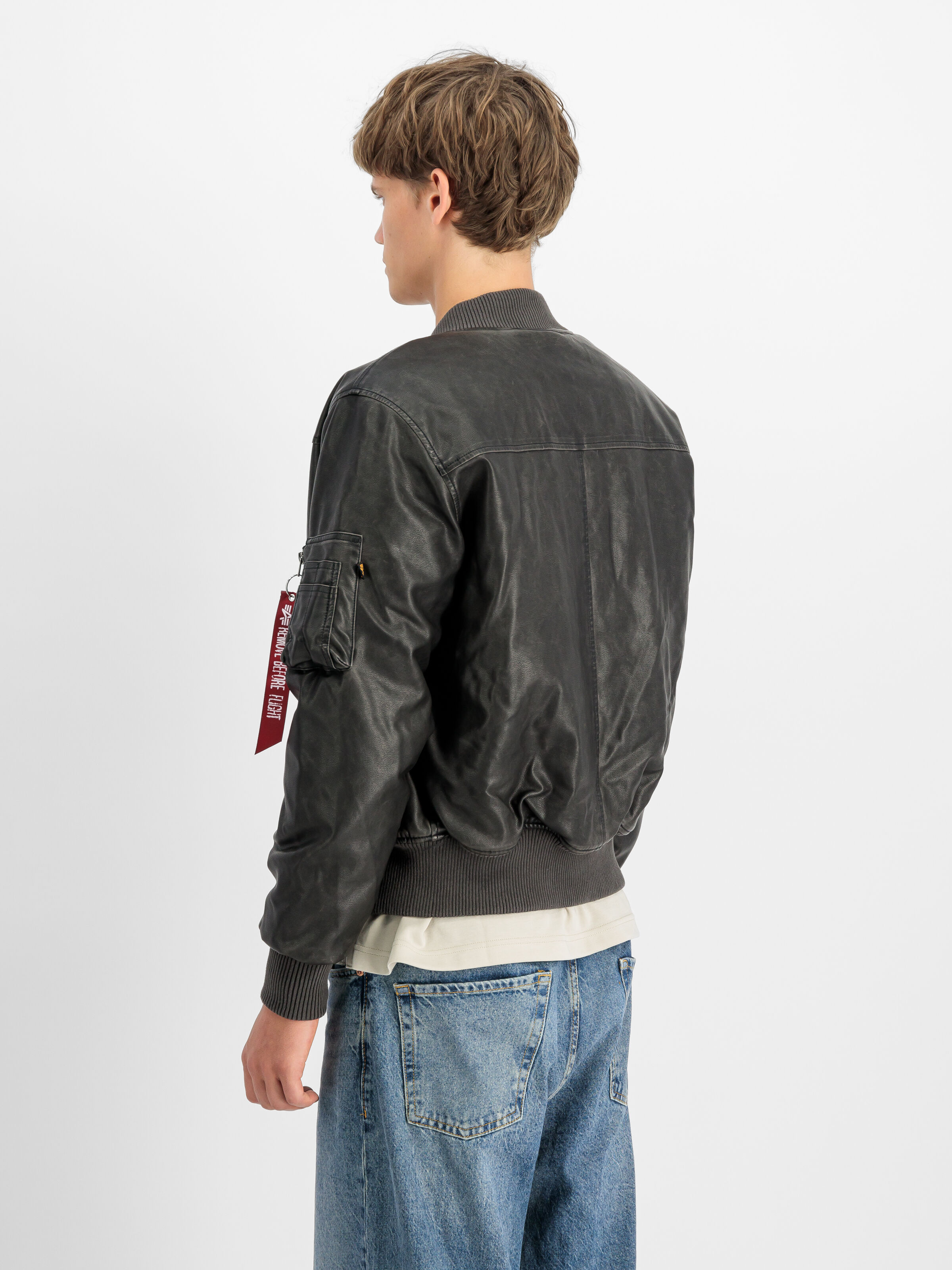 MA-1 Faux Leather Vintage Bomber Jacket black 148131_03_2_model_00004_107523