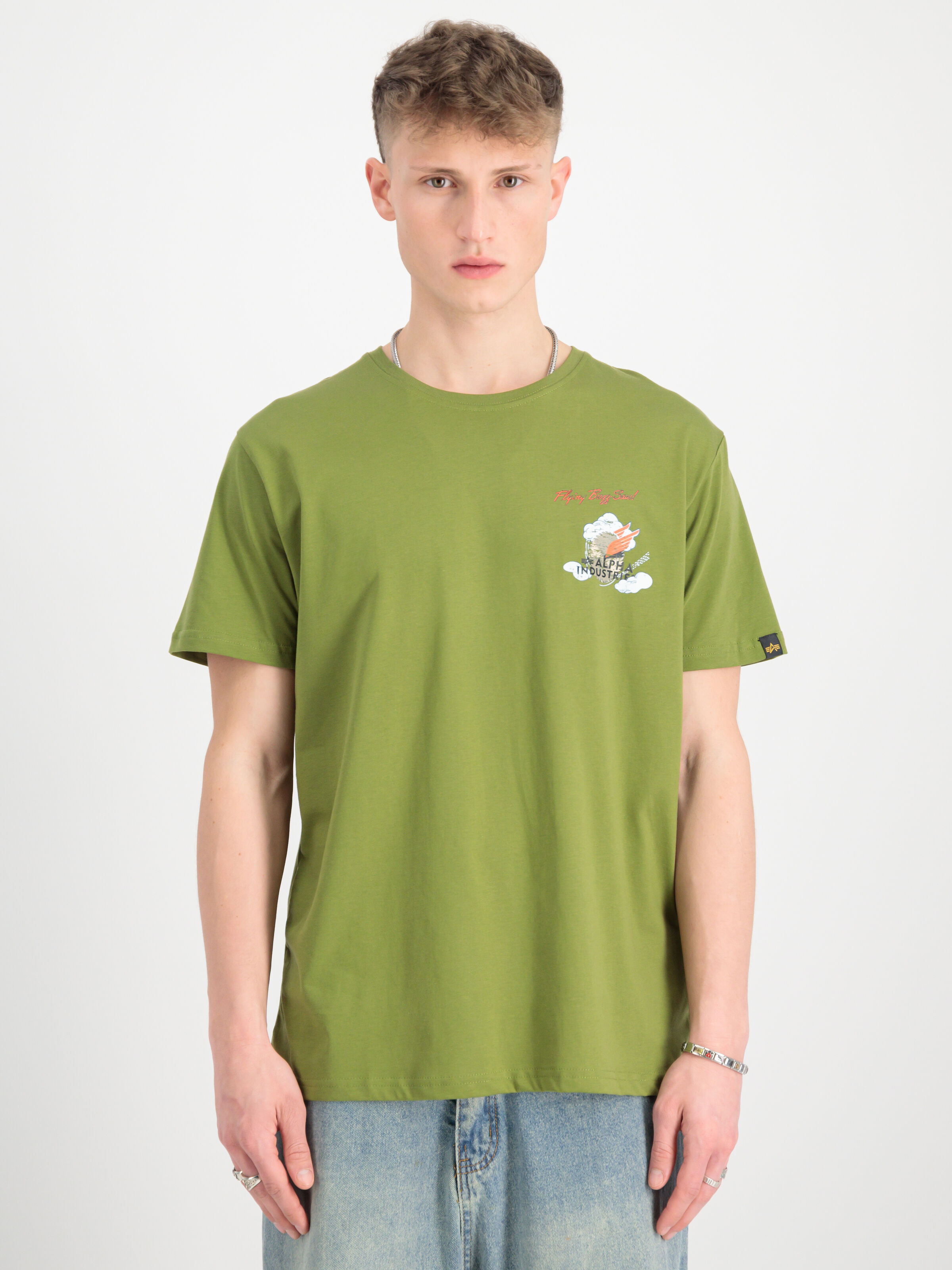 Flying Buzz Small Logo T-Shirt moss green 146516_714_00006_182390