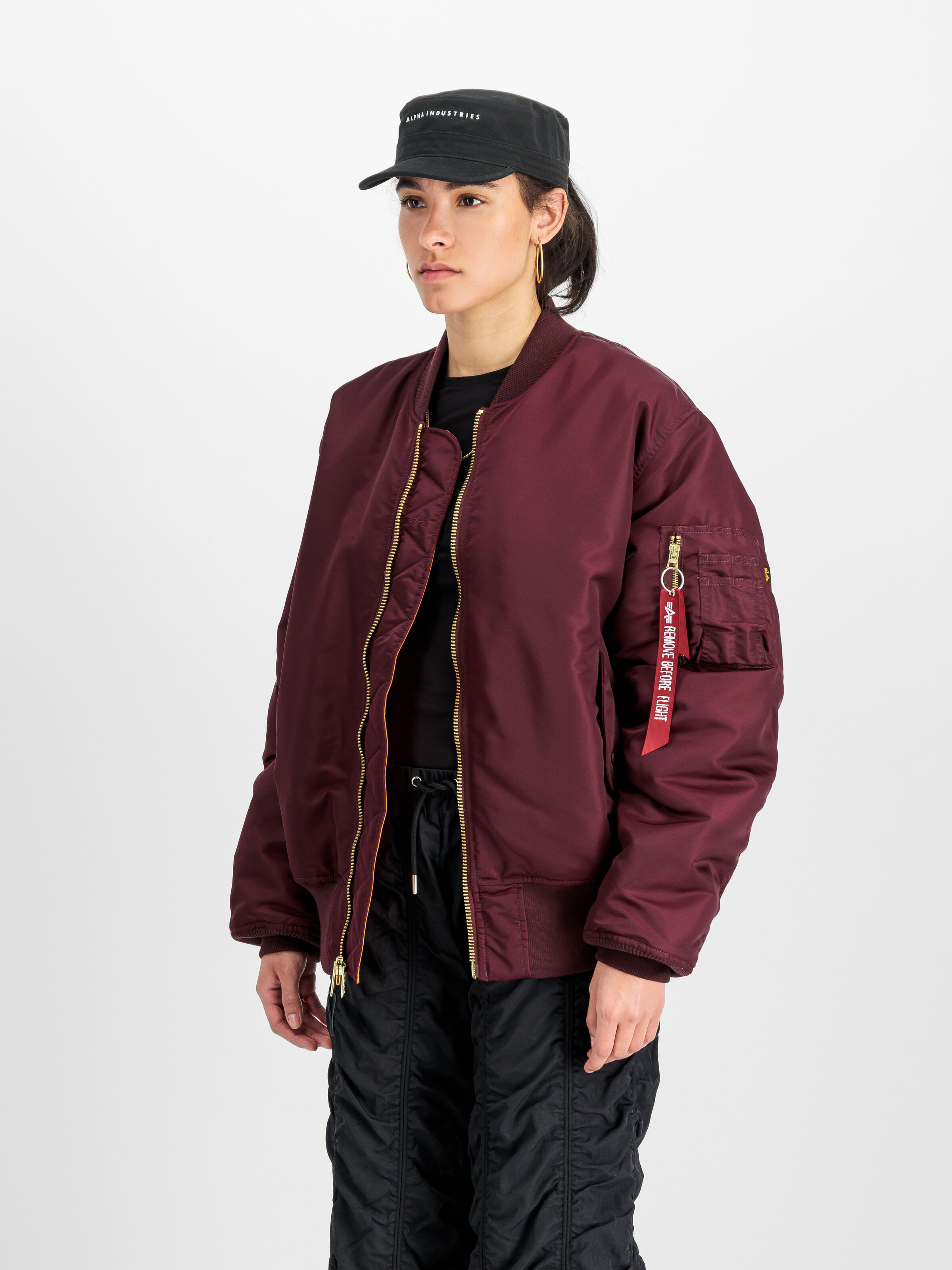 MA-1 Heritage Bomber Jacket dark cherry 100101_608_2_model_00002_161166