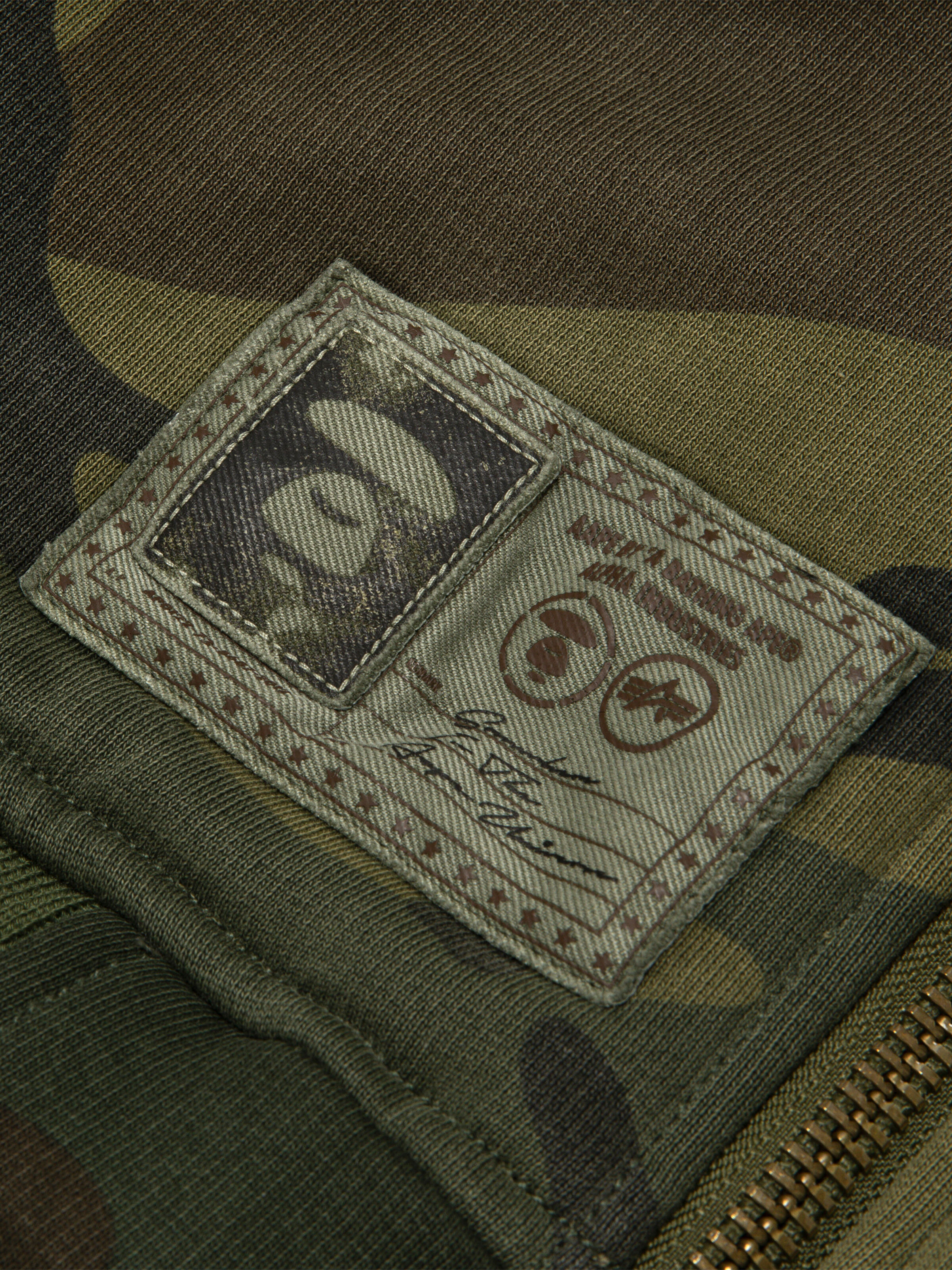 ALPHA X AAPE REVERSIBLE PADDED MA-1 QUILTED organic khaki 148171_706_3_detail_00003_150794